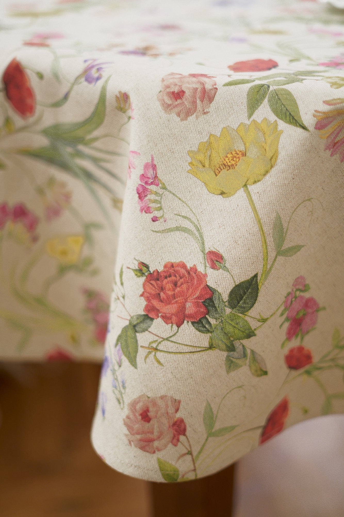 Round Tablecloth, Cotton-Linen mix, printed | Blossom
