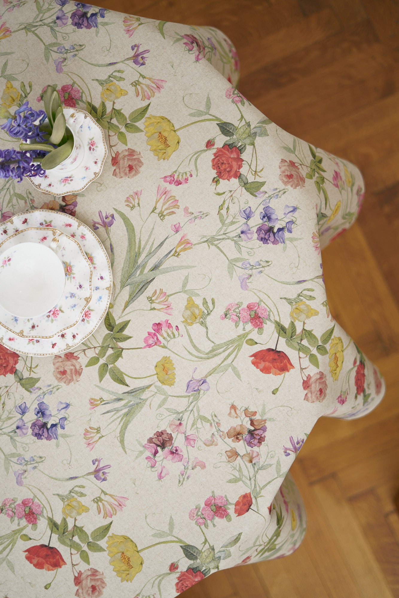 Round Tablecloth, Cotton-Linen mix, printed | Blossom