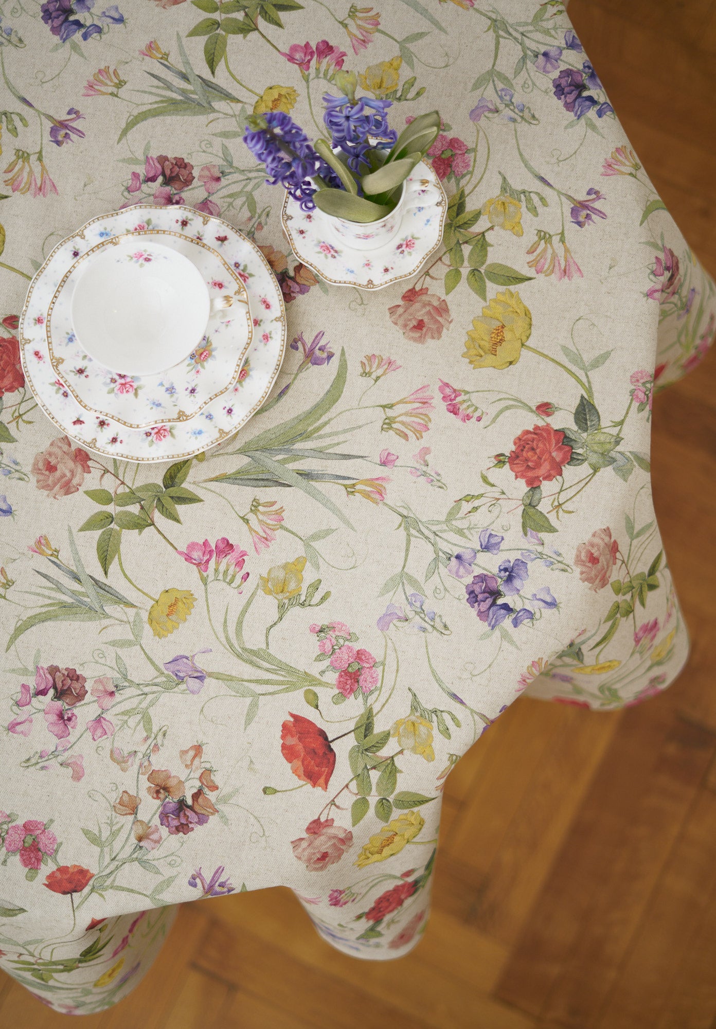 Round Tablecloth, Cotton-Linen mix, printed | Blossom