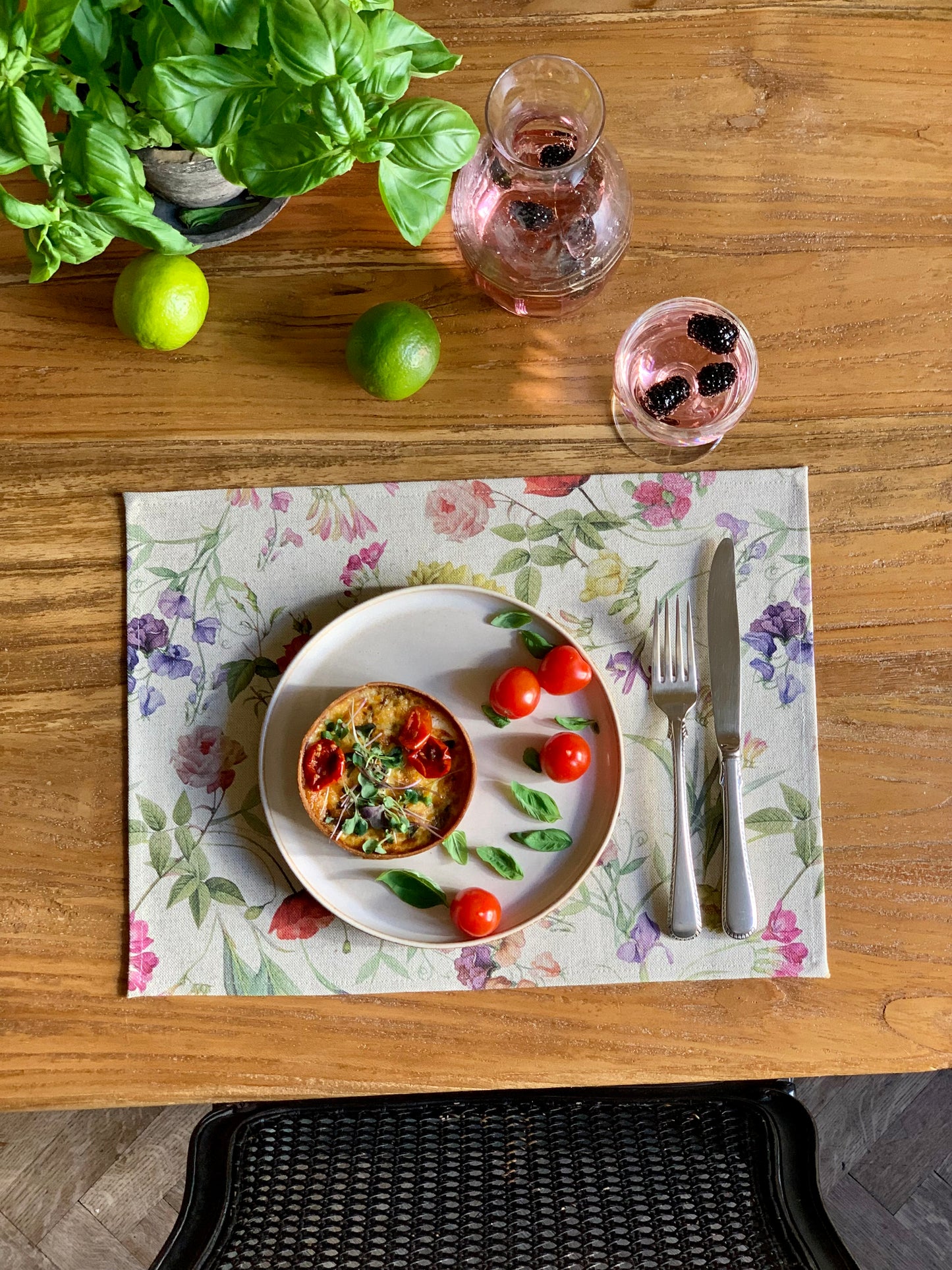 Placemat 30 x 43 cm, Cotton-Linen mix, Printed | Blossom