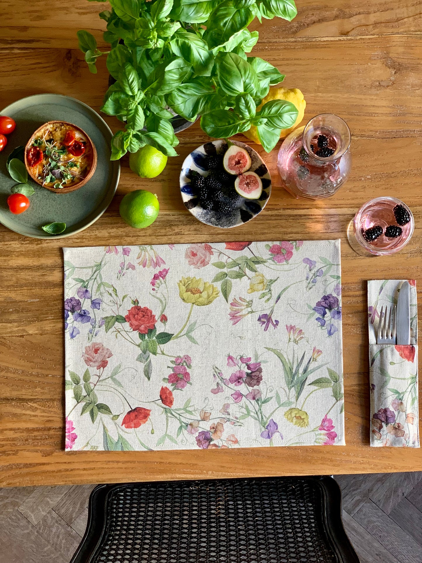 Placemat 30 x 43 cm, Cotton-Linen mix, Printed | Blossom