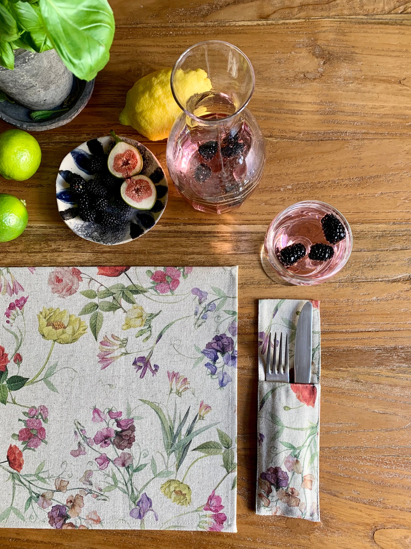 Placemat 30 x 43 cm, Cotton-Linen mix, Printed | Blossom