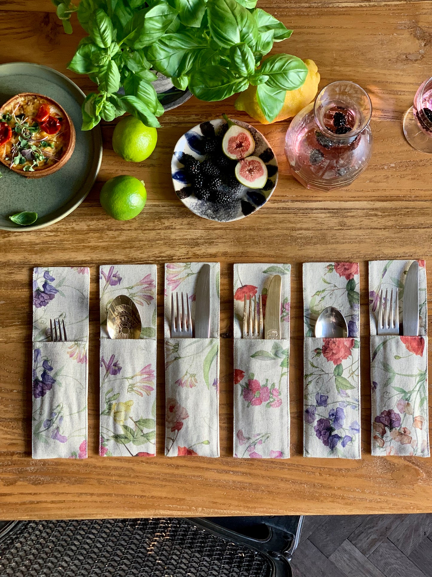 Cutlery Holder, 85% cotton, 15% linen | Blossom
