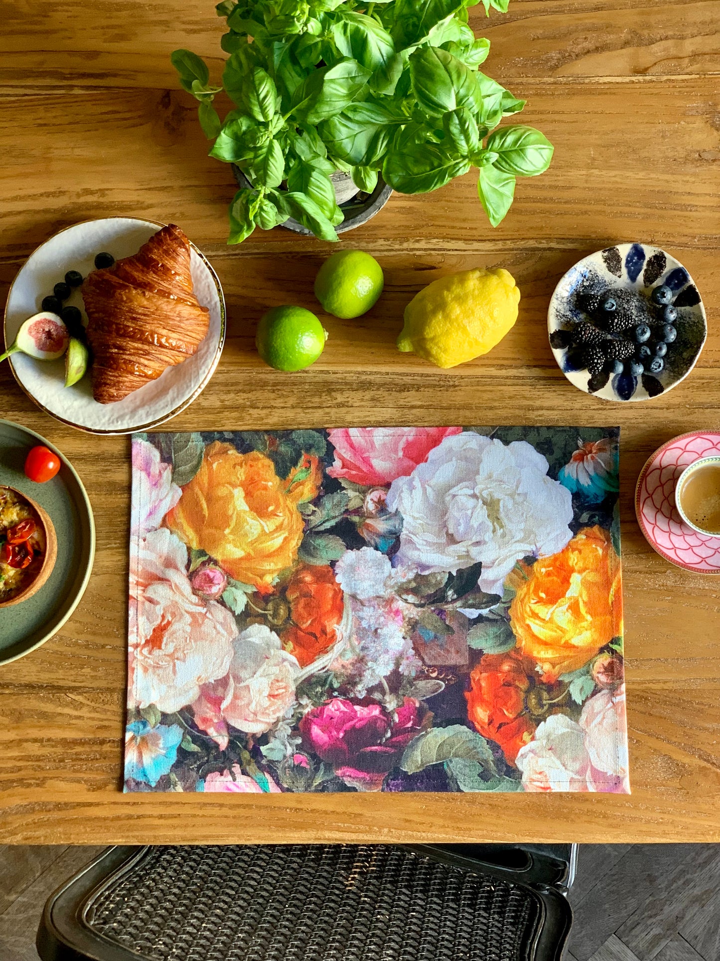 Placemat 30 x 43 cm, 100% Cotton, Printed | francine Black