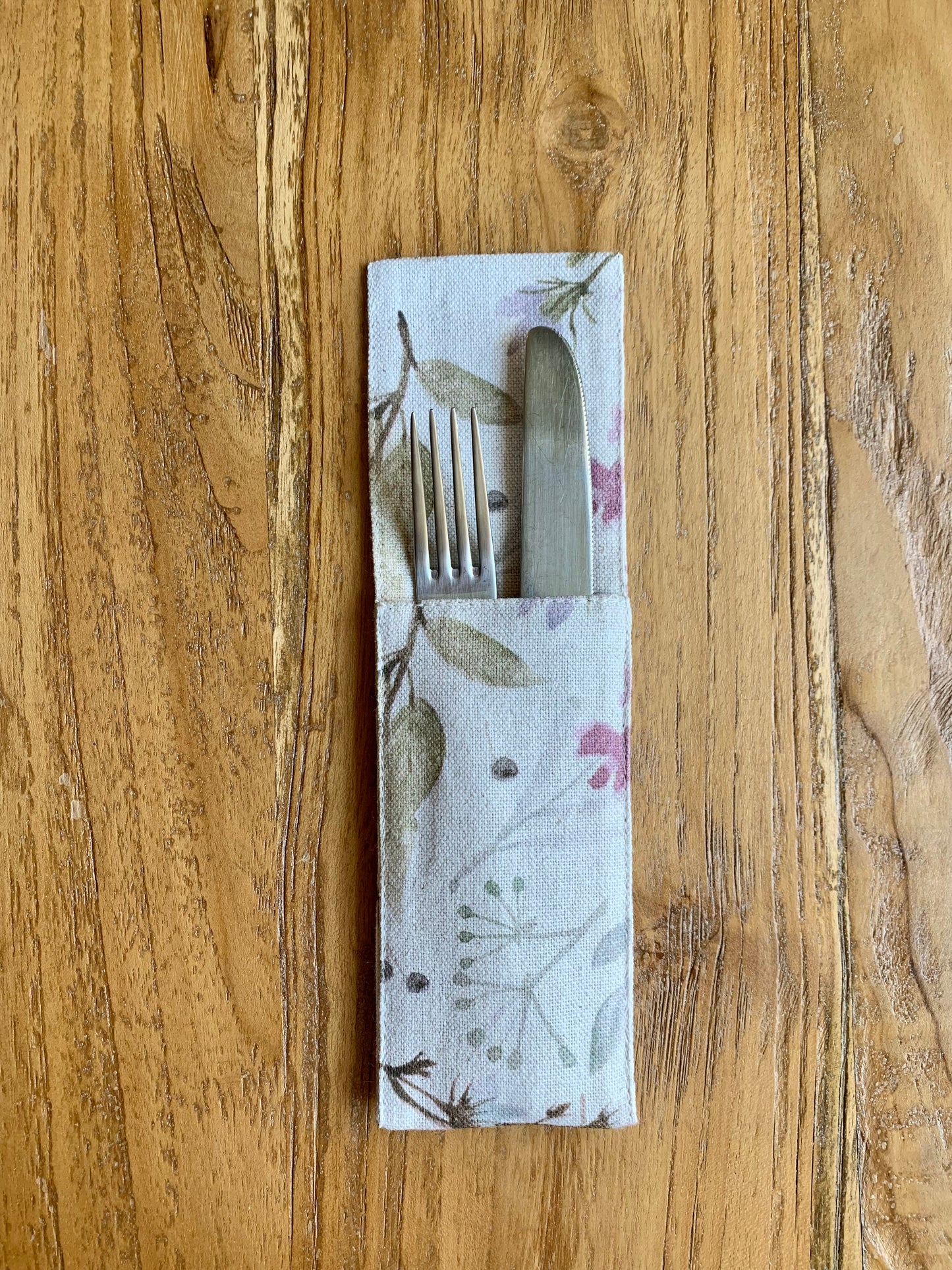 Cutlery Holder, Linen-Cotton Mix, Pinted | Aitana