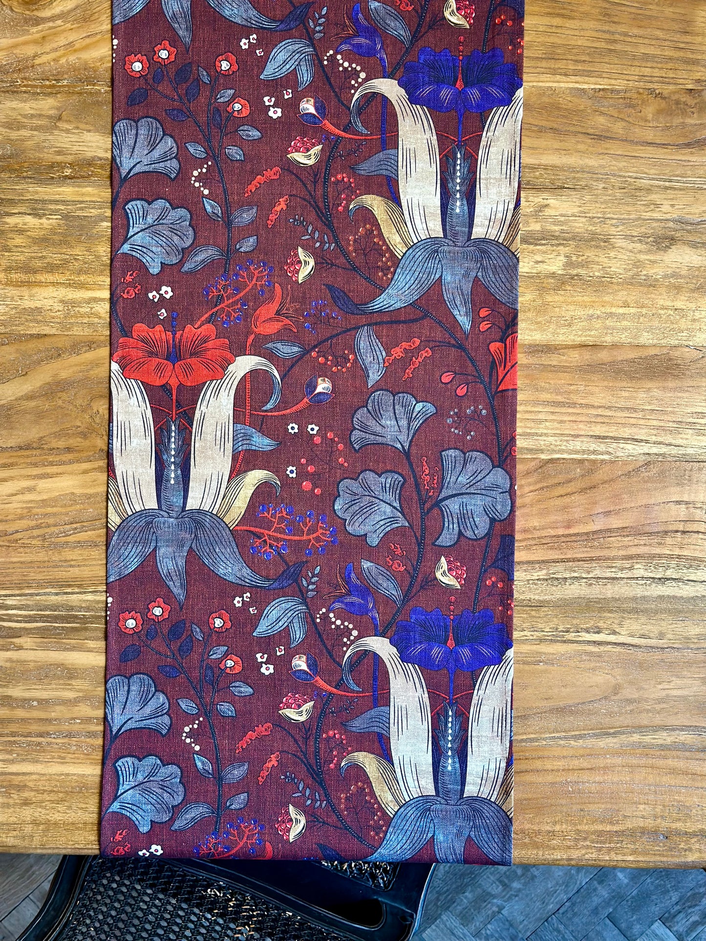 Table Runner Simple, Cotton, Printed | Red Drama