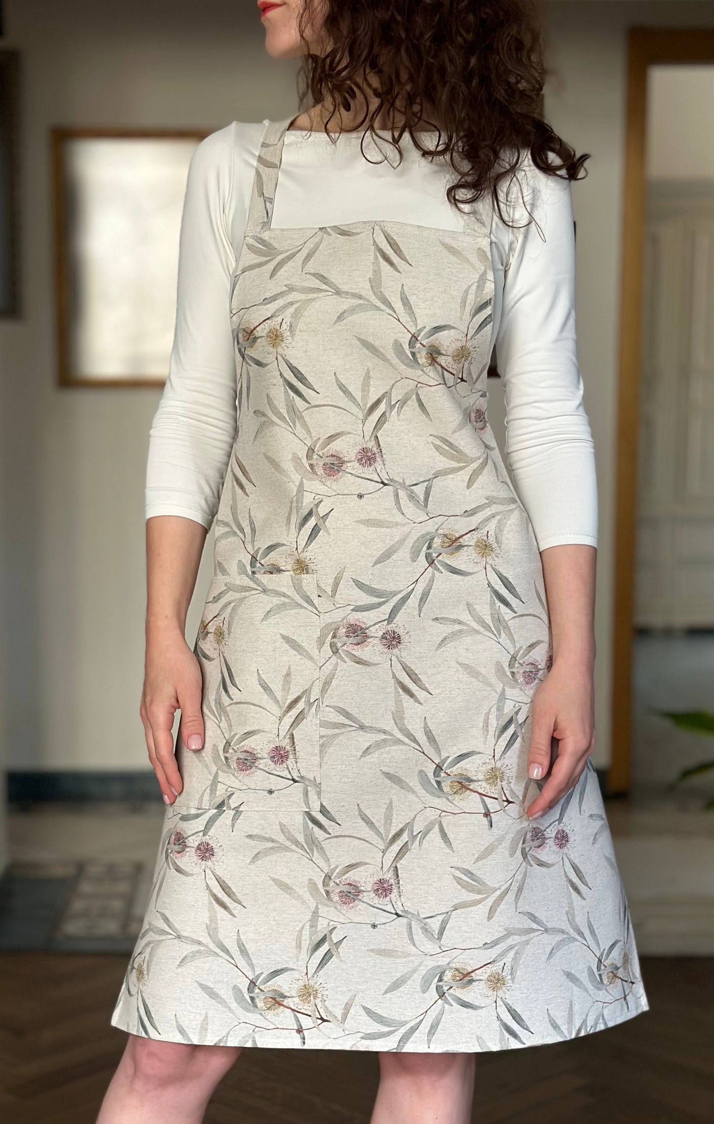 Ladies' Apron Simple, S-L Size, Recycled Cotton, Printed | Pipo Fresno