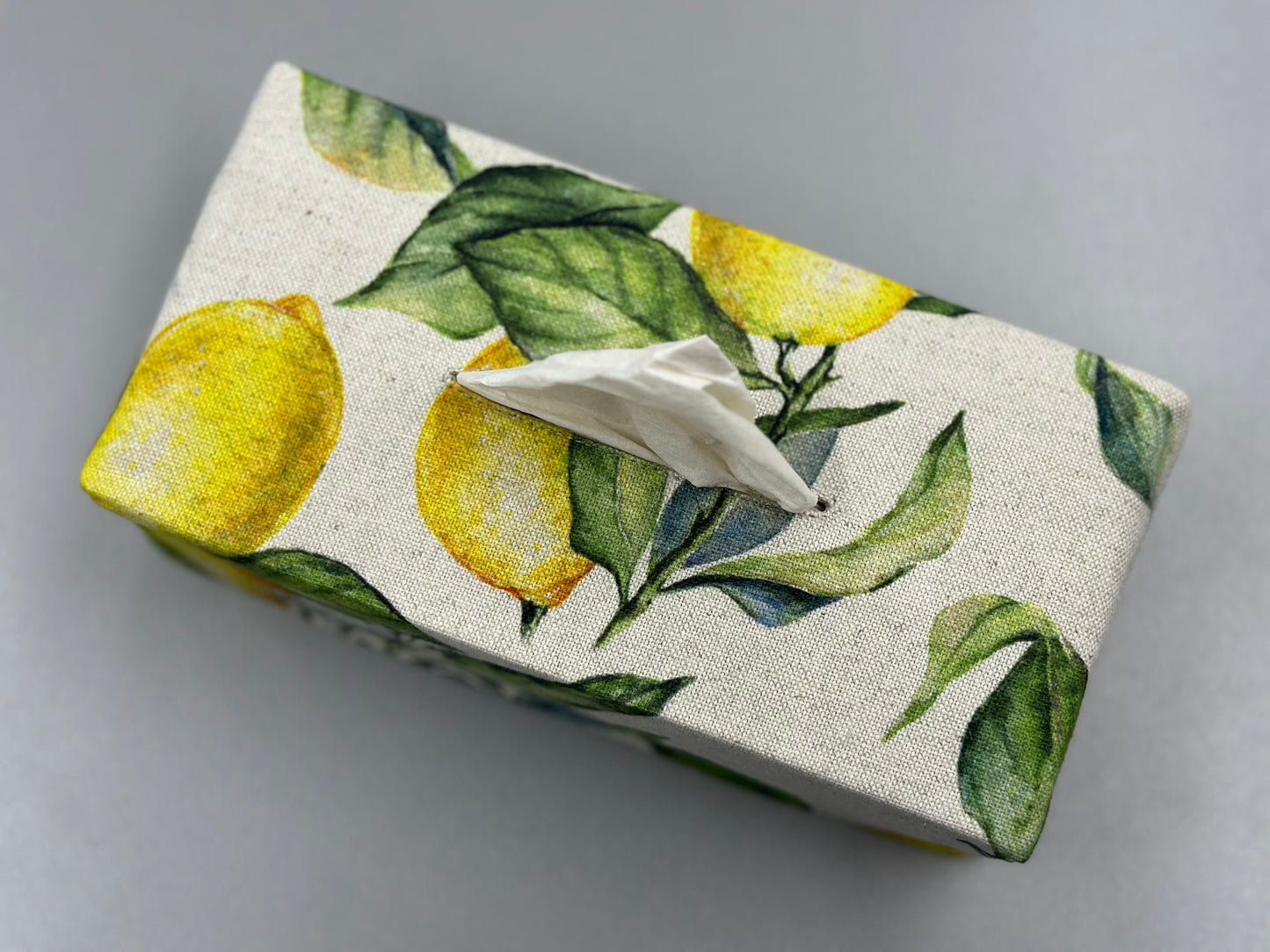 Tissue Box Cover | Lemon Linen
