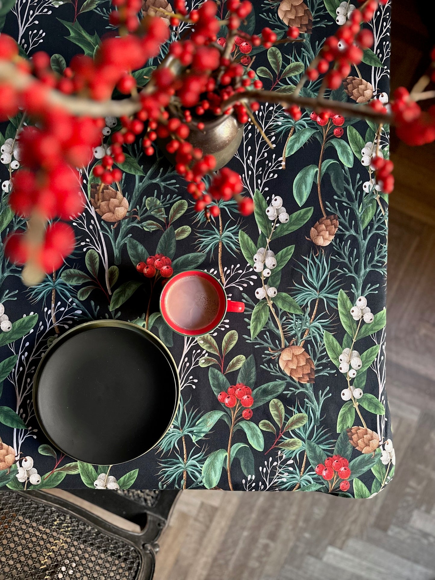 Rectangular Tablecloth, Festive Motive, Christmas Motive | Christmas Forest