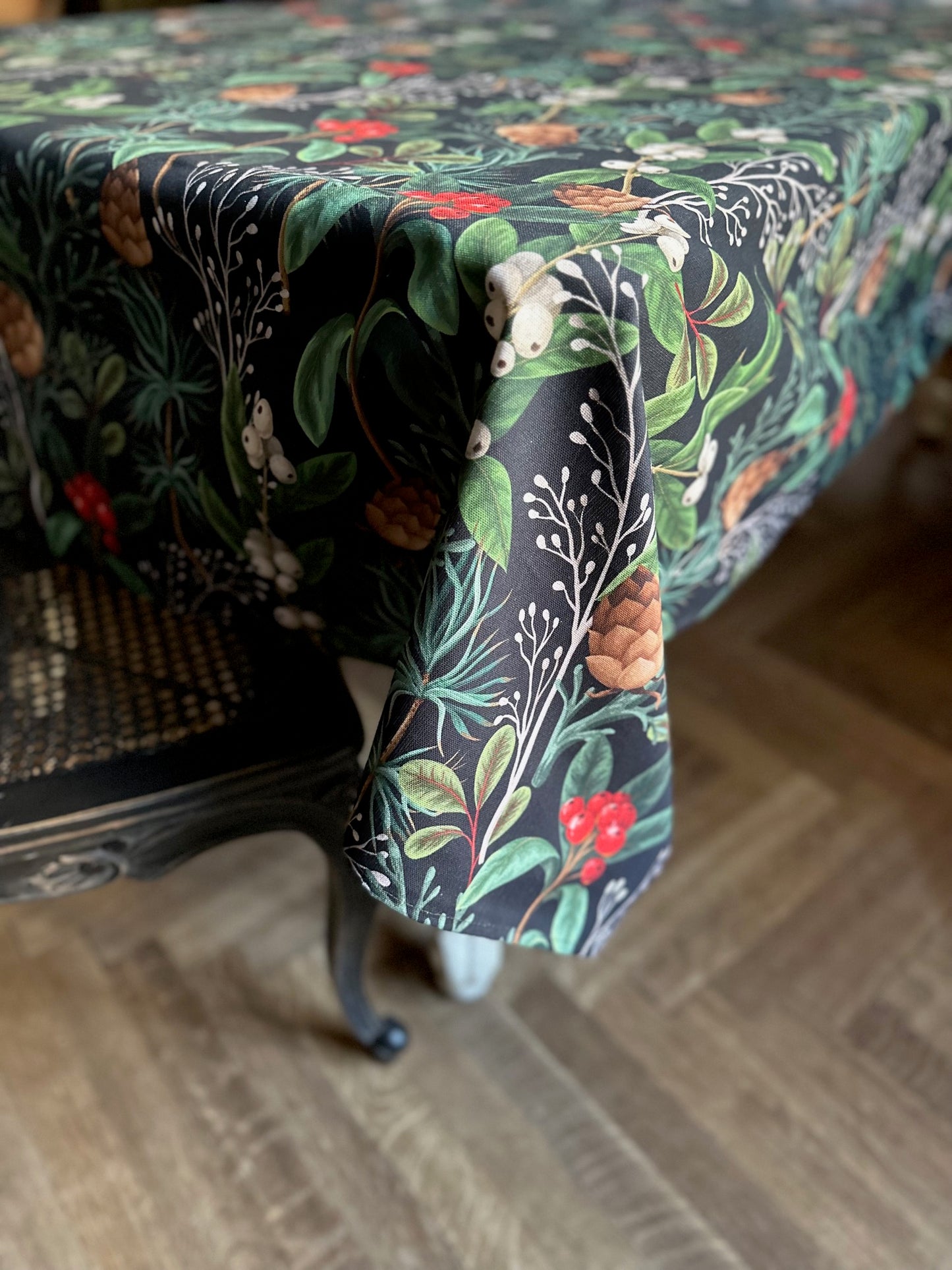 Rectangular Tablecloth, Festive Motive, Christmas Motive | Christmas Forest
