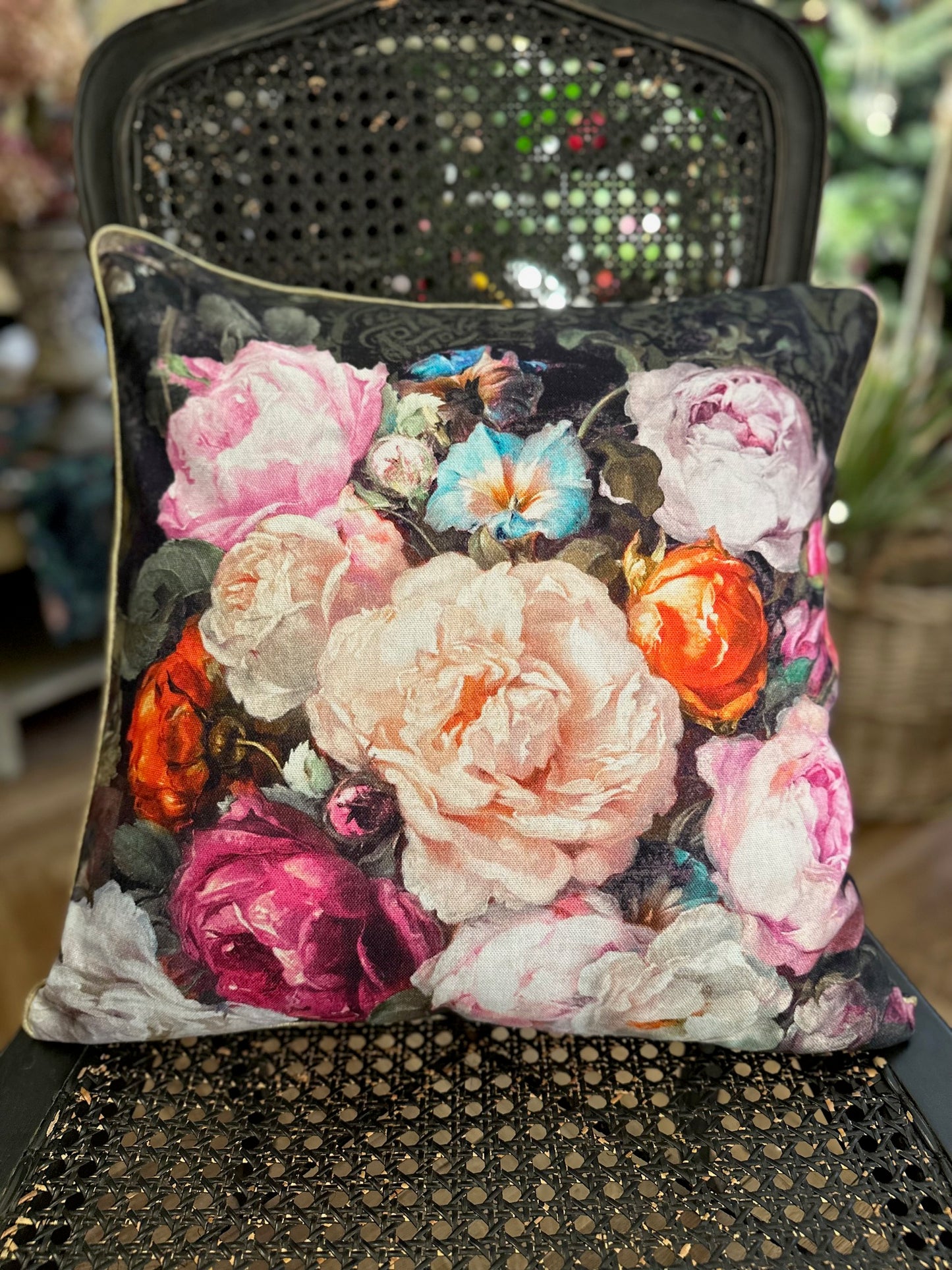 Pillowcase 45x45cm, 100% cotton | Francine Black