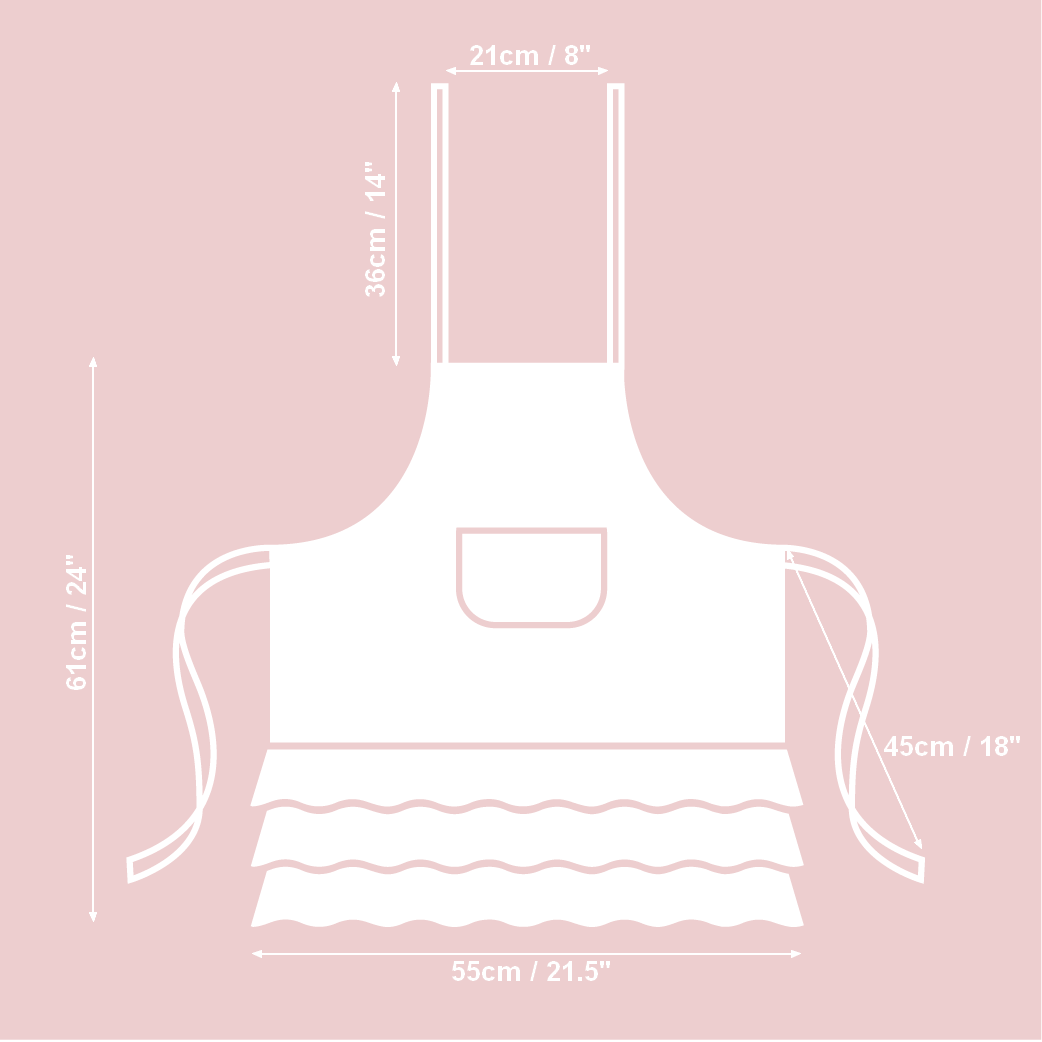 Kids Apron, Cotton-Linen Mix, Printed | Lemon Linen