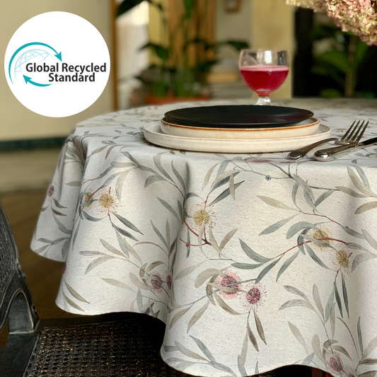 Round Tablecloth, Recycled Cotton, Printed | Pipo Fresno