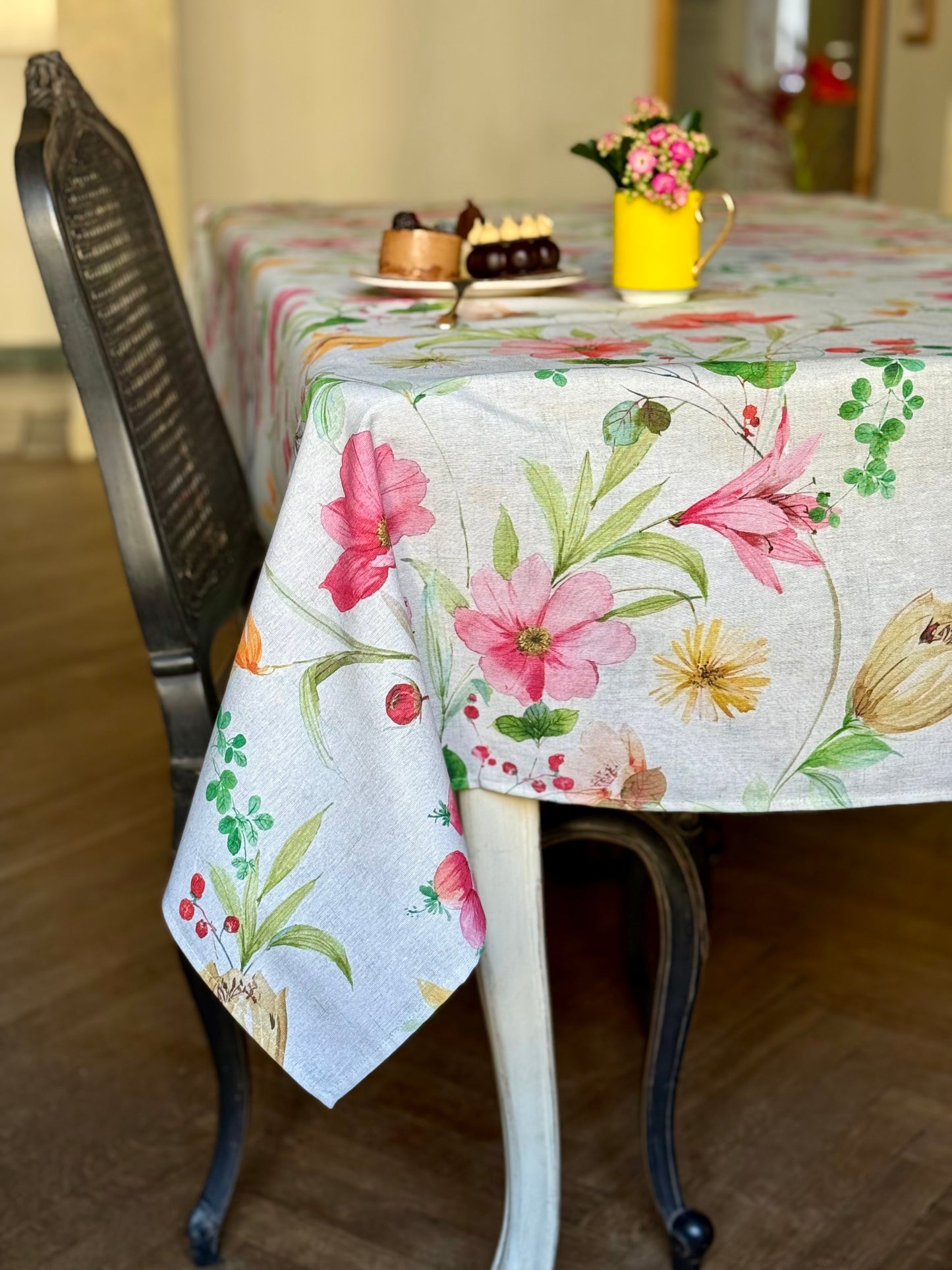 Rectangular Tablecloth, Poly-cotton Mix, Printed | Color In Bloom