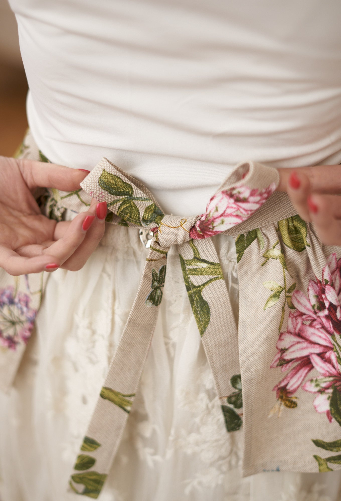 Ladies' Apron with Ruffles, Poly-cotton Mix, Printed | Botanico