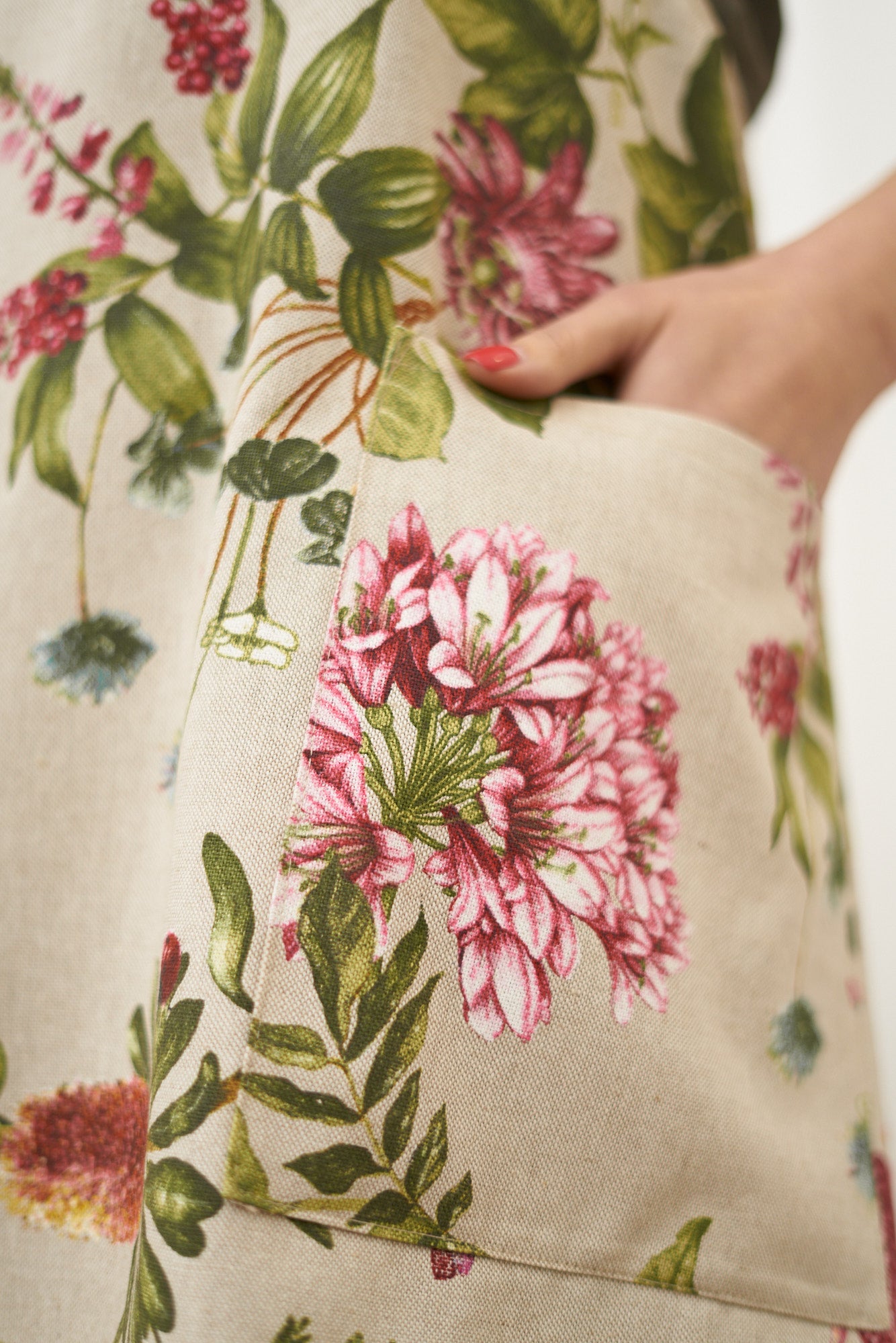 Ladies' Apron with Crossed Straps, Poly-cotton Mix, Printed | Botanico
