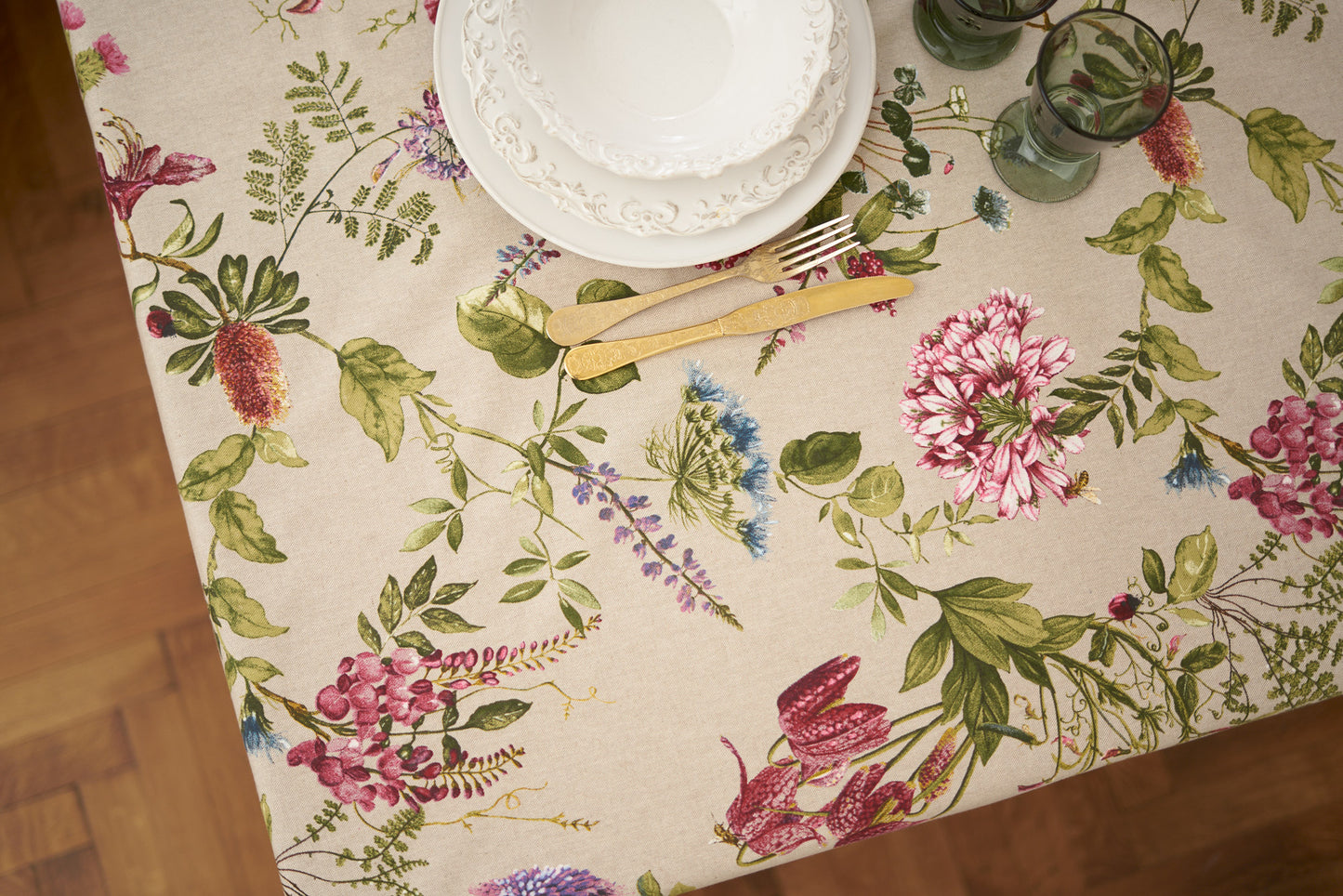 Rectangular Tablecloth, Poly-cotton Mix, Printed | Botanico