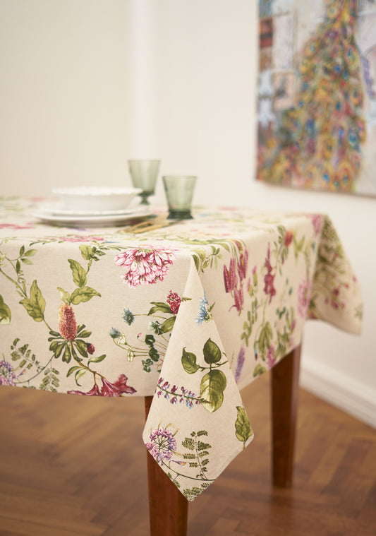 Rectangular Tablecloth, Poly-cotton Mix, Printed | Botanico