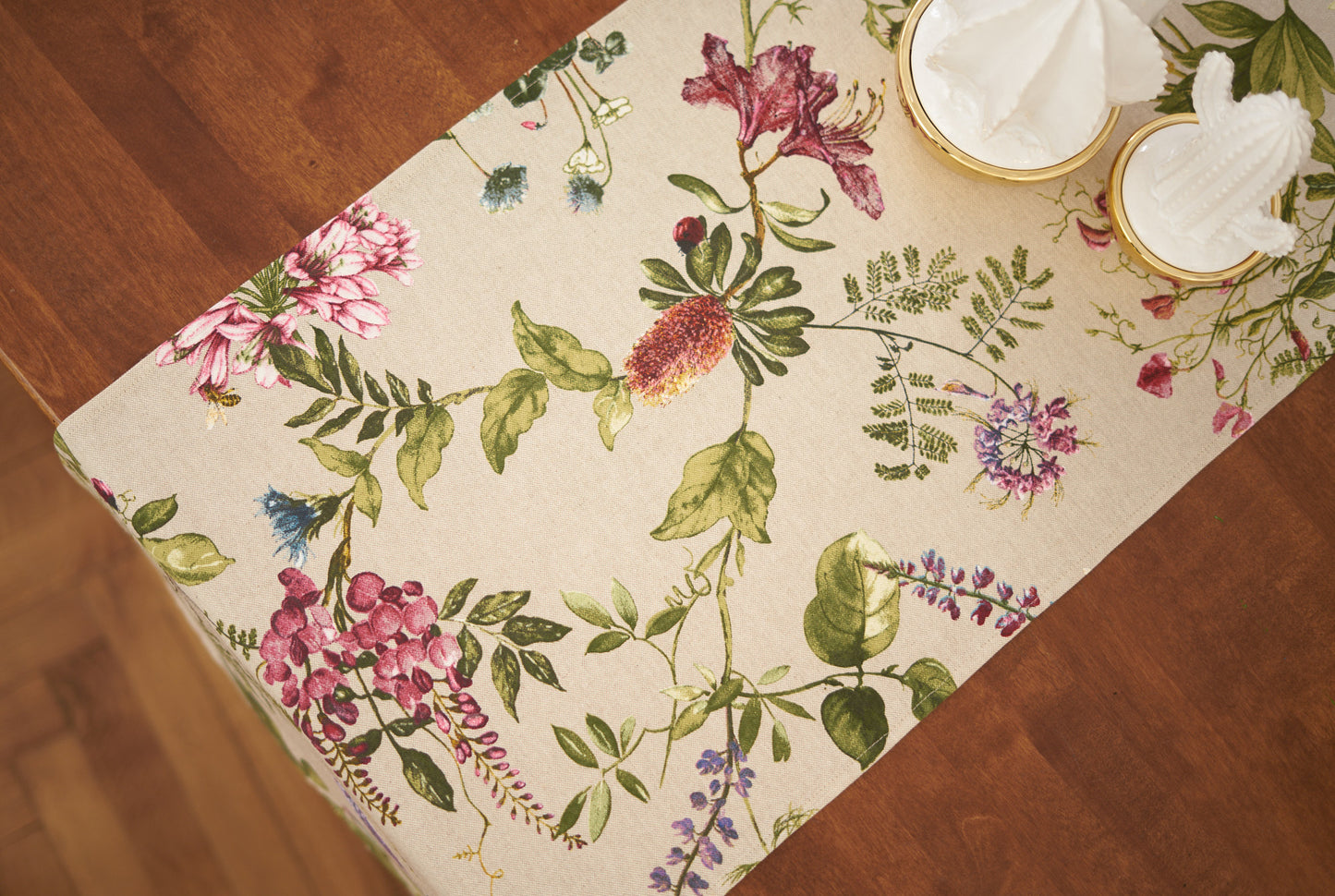 Table Runner, Poly-cotton Mix, Printed | Botanico