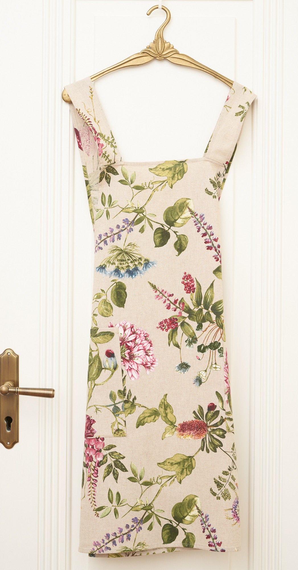 Ladies' Apron with Crossed Straps, Poly-cotton Mix, Printed | Botanico