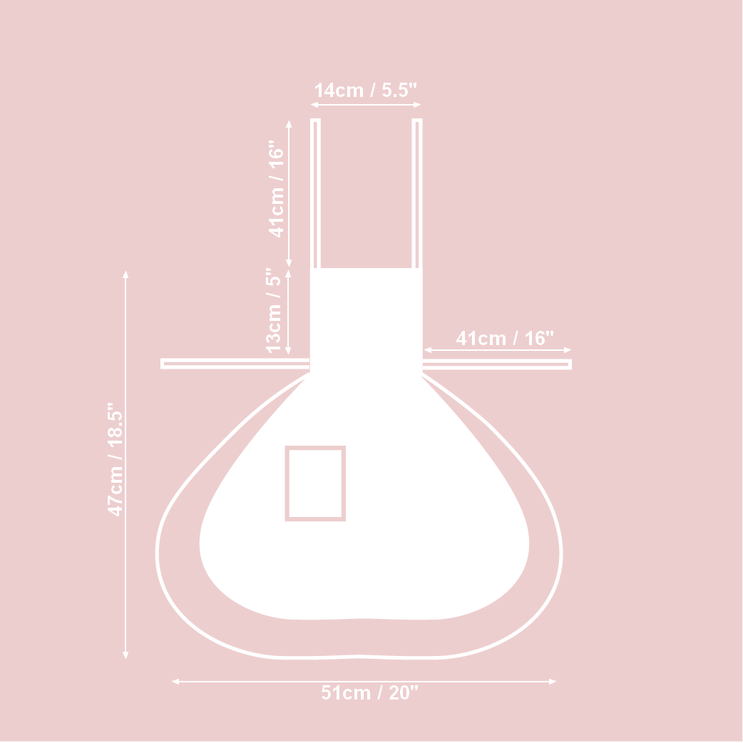 Ladies Apron with Ruffles and Pocket, Poly-cotton Blend, printed. | Liso Crudo Oro