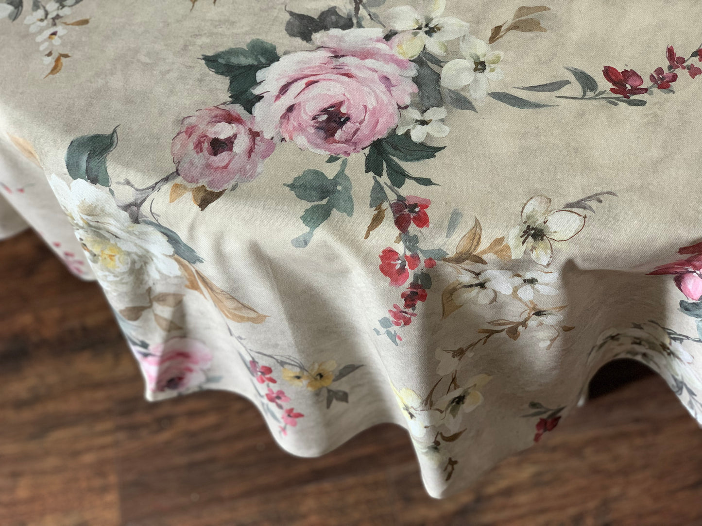 Round Tablecloth, 100% Organic Cotton, Printed | Lexington