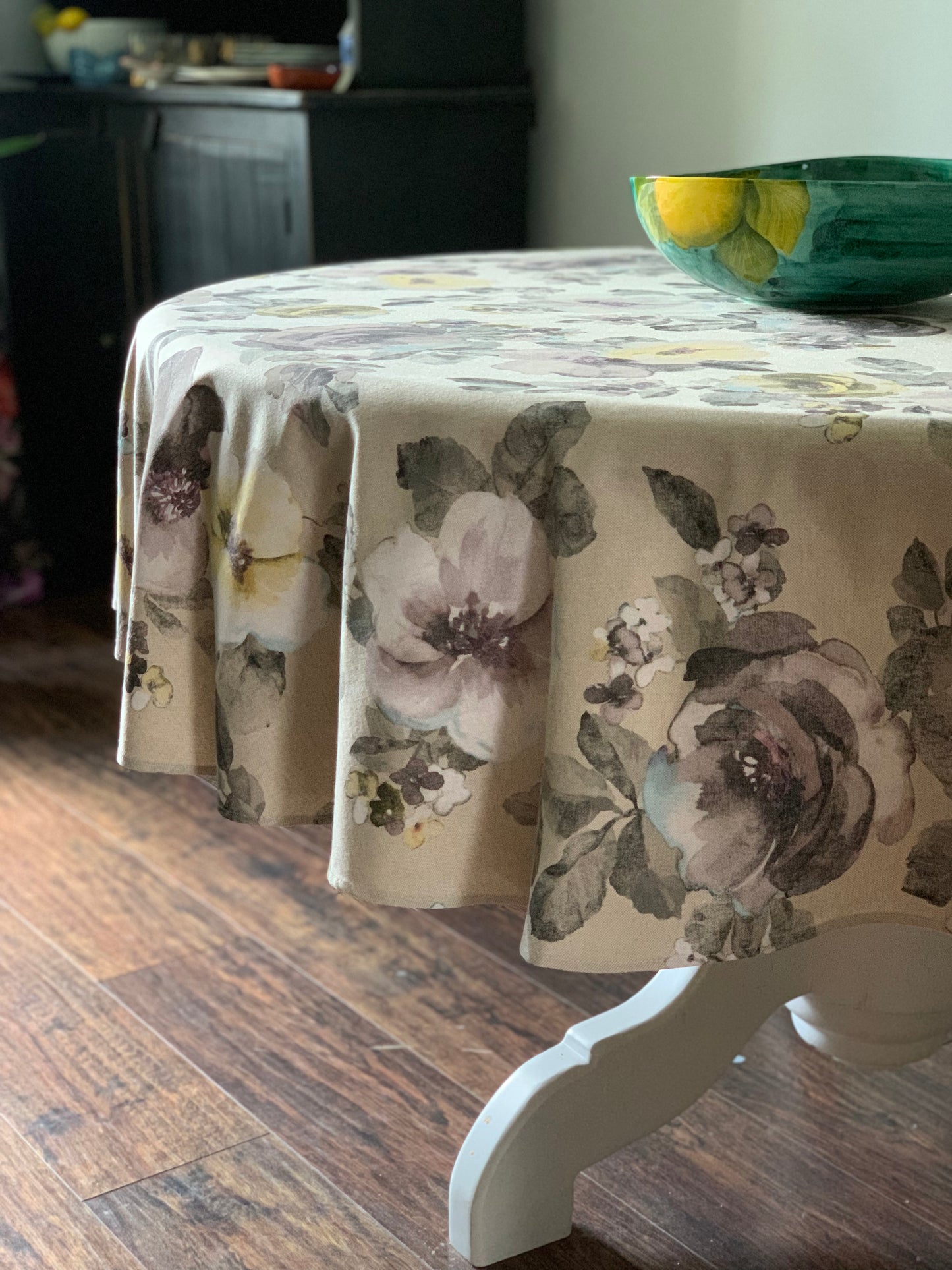 Round Tablecloth, Poly-Cotton Mix, Printed | Akane