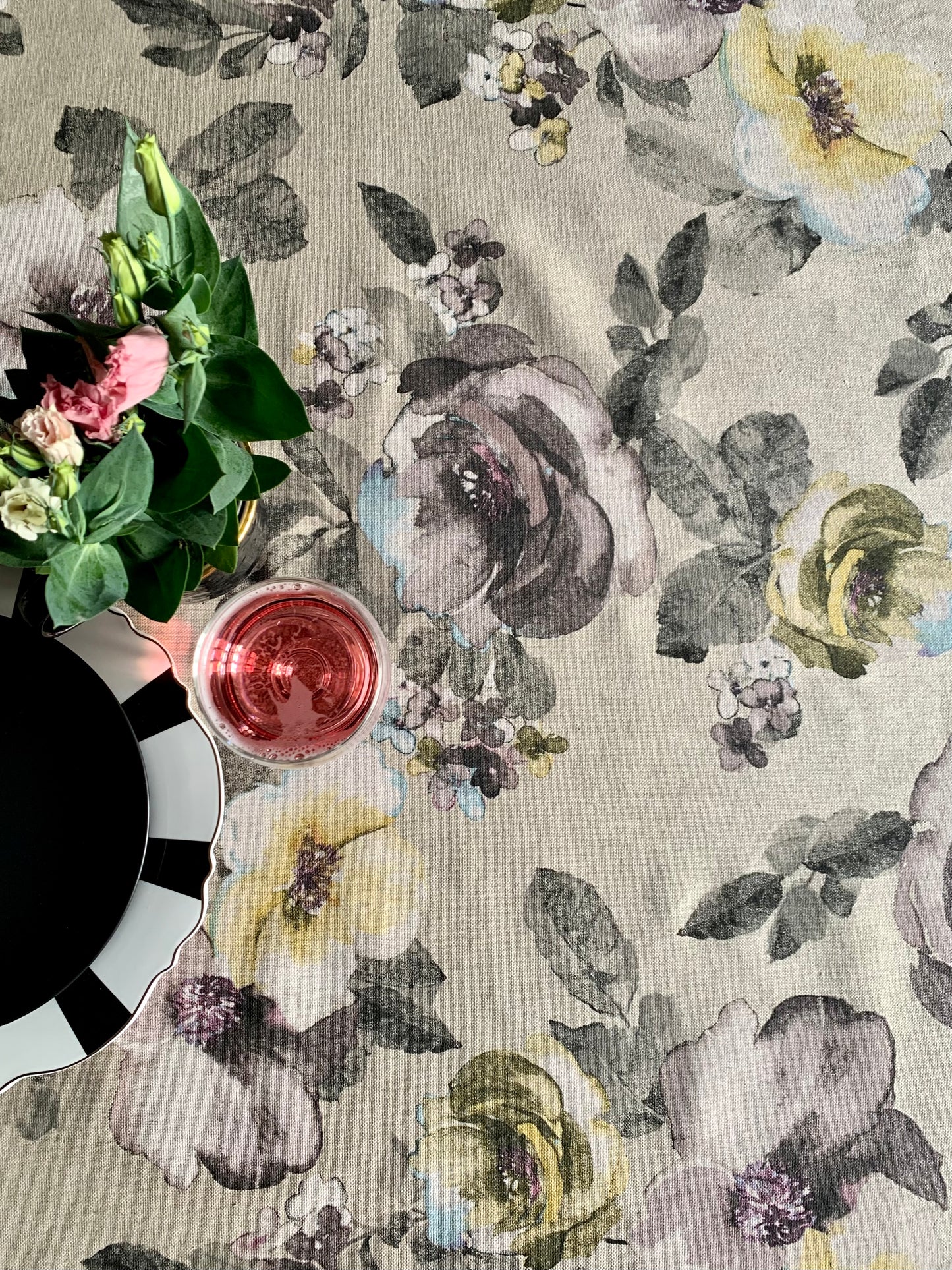 Rectangular Tablecloth, Poly-Cotton Mix, Printed | Akane