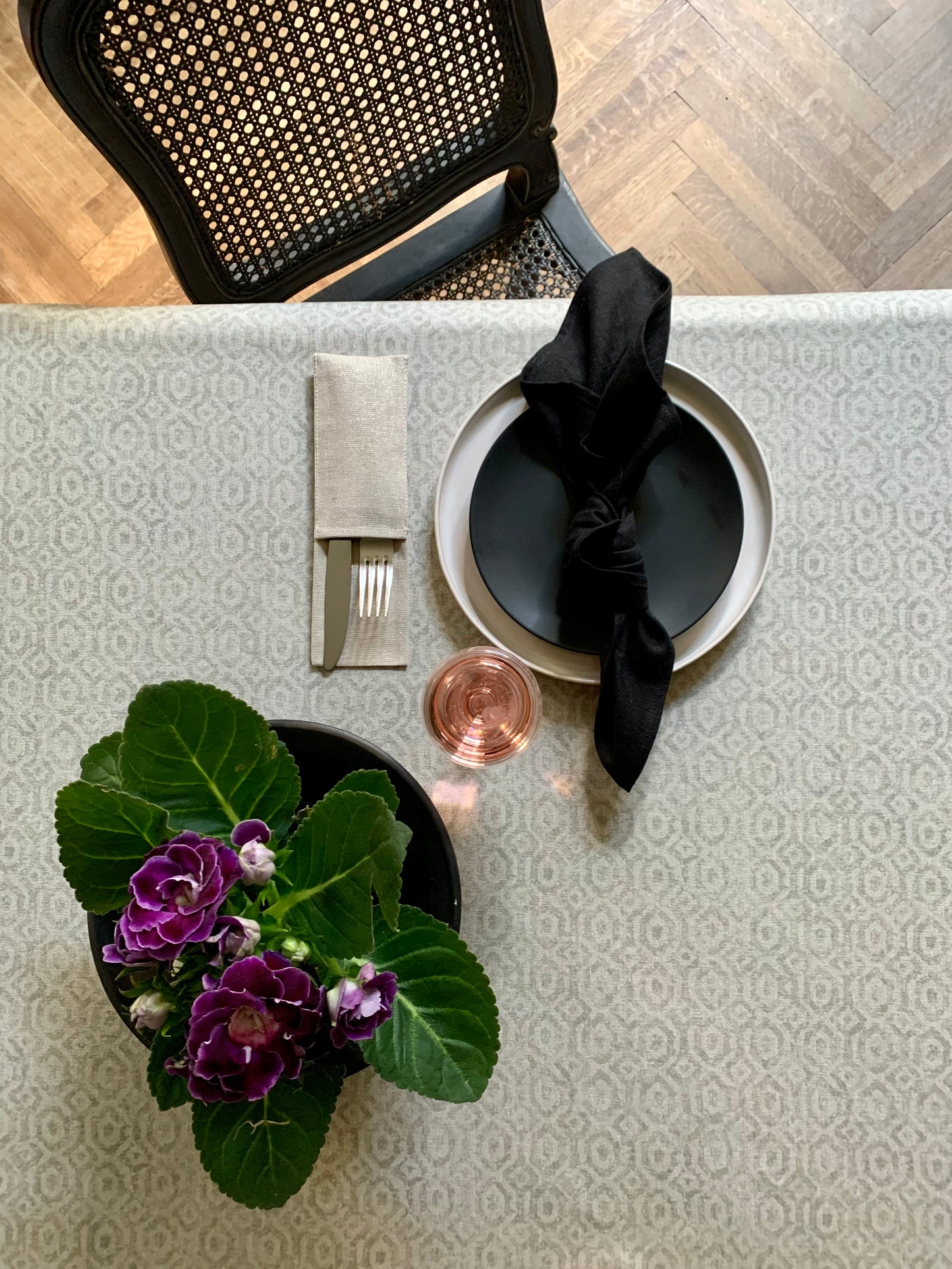 Rectangle Tablecloth, 100% Organic Cotton, Printed | Helga