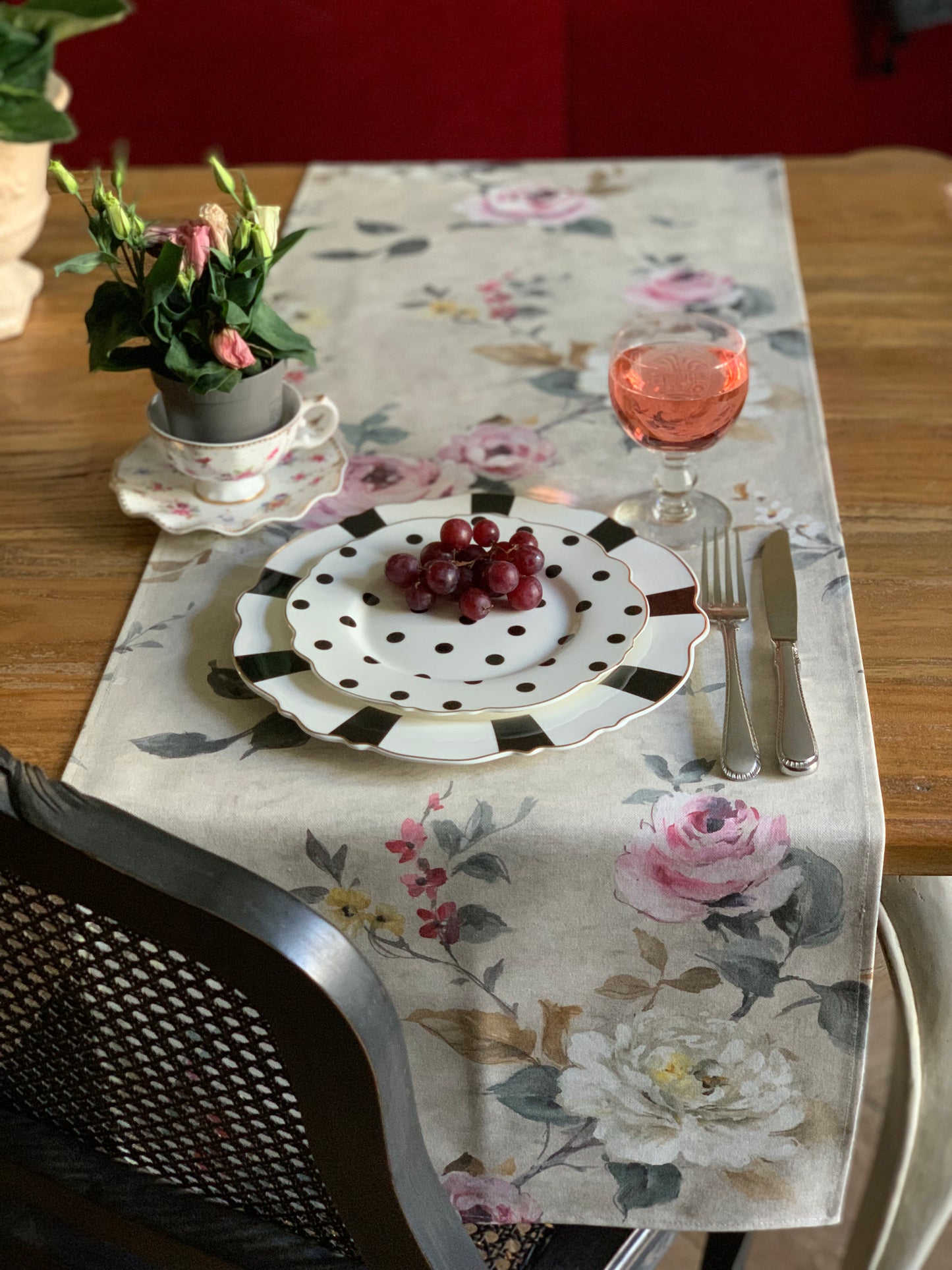 Table runner, 100% Organic Cotton, Printed | Lexington