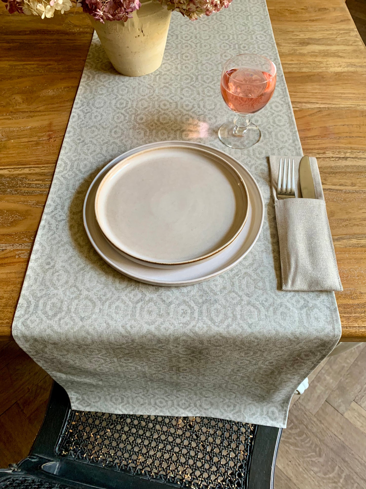 Table Runner, 100% Organic Cotton, Printed | Helga