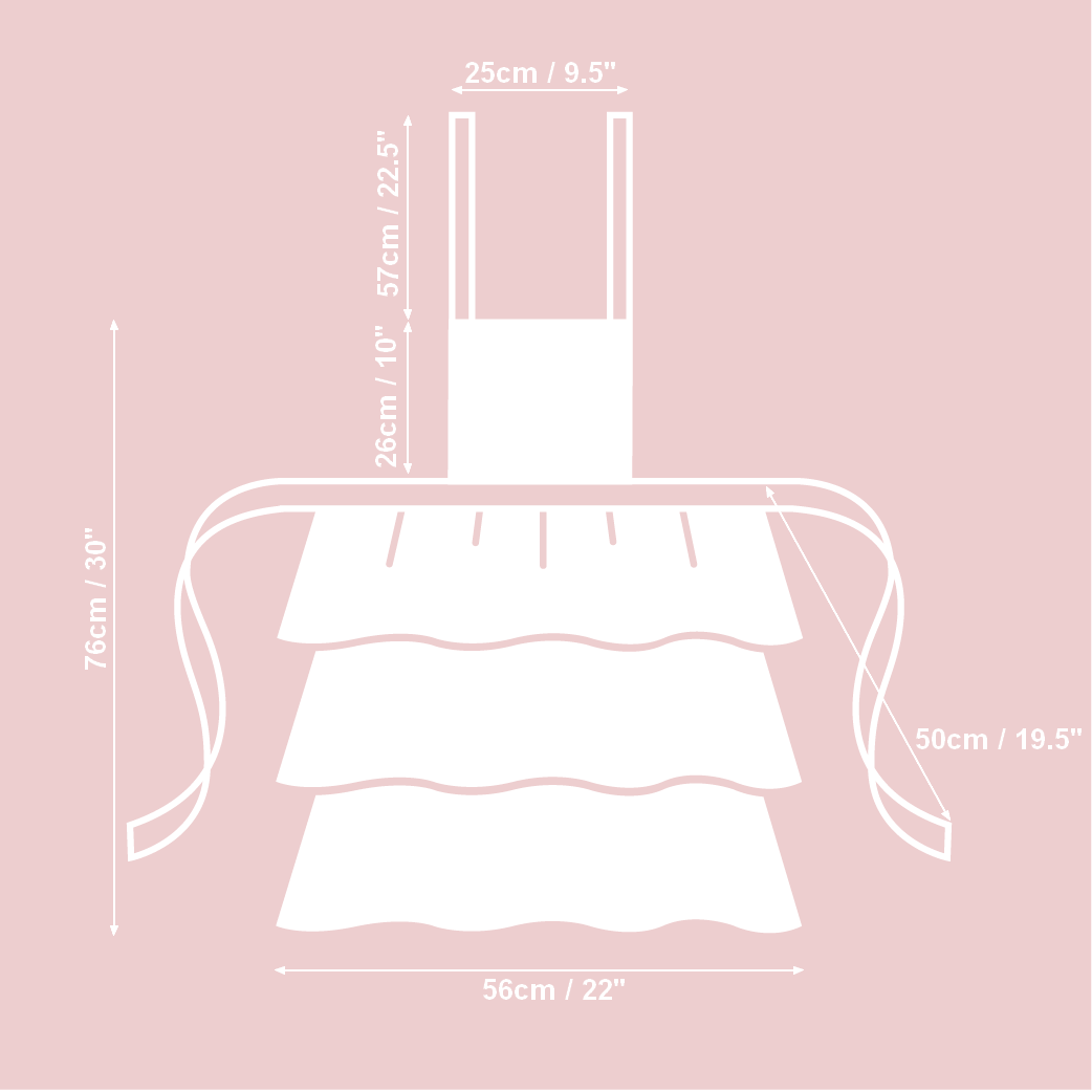 Ladies' Apron with Ruffles, Poly-cotton Mix, Printed | Botanico