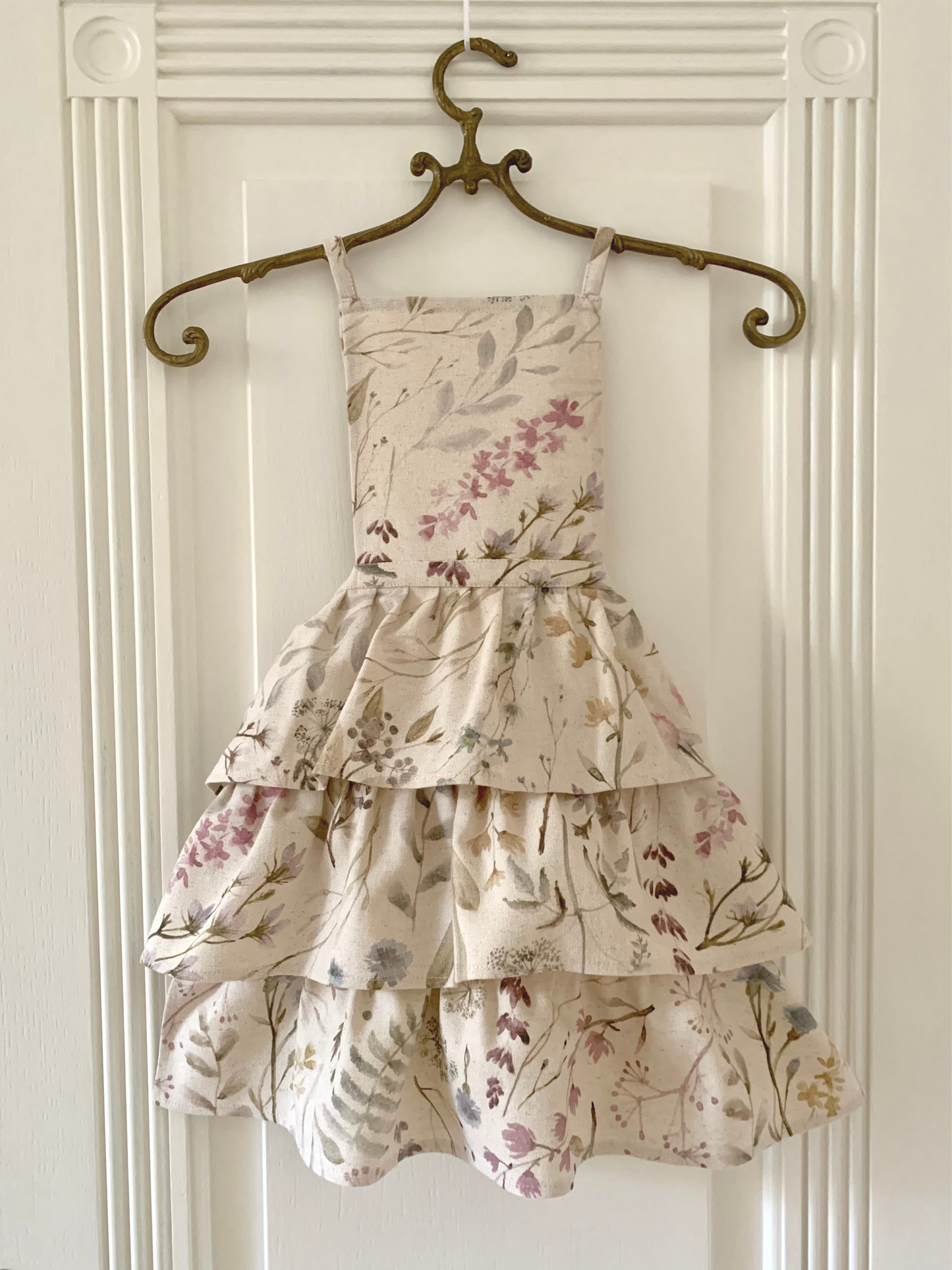 Kids’ Apron with Ruffles, Linen-Cotton Mix, Printed | Aitana