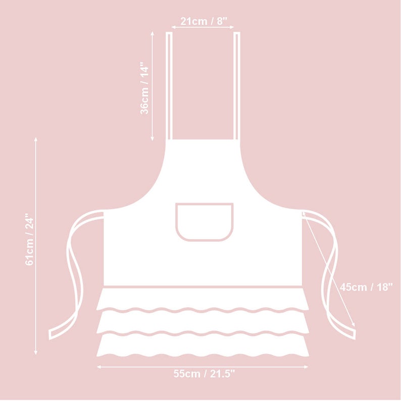 Teen Girl Apron, Poly-cotton Mix, Printed | Flower Big