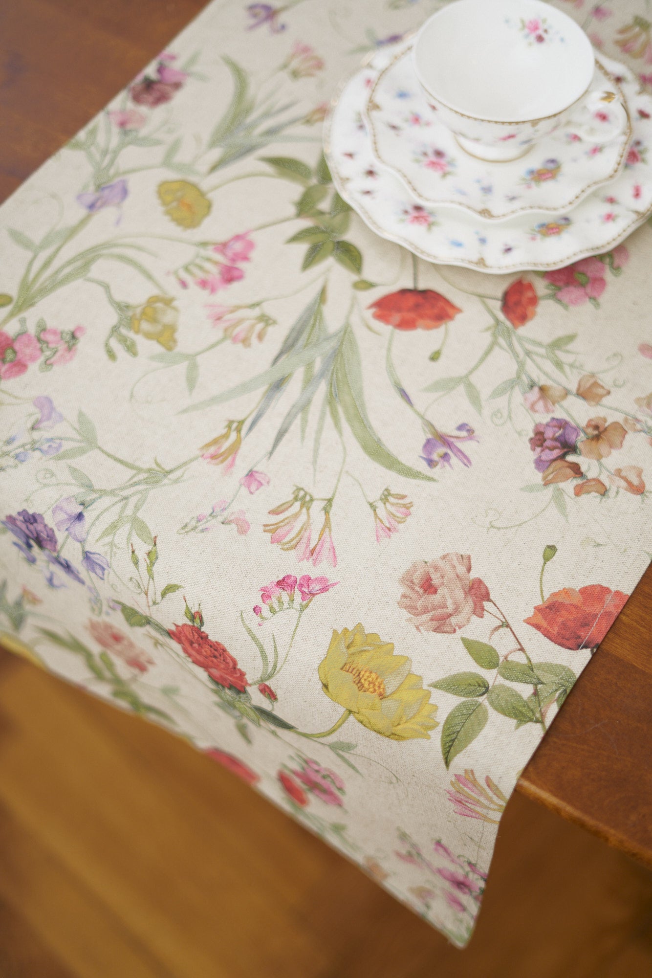 Table Runner, different sizes, Cotton-Linen mix, printed | Blossom