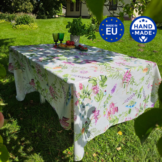 Rectangular Tablecloth, Poly-cotton Mix, Printed | Botanico