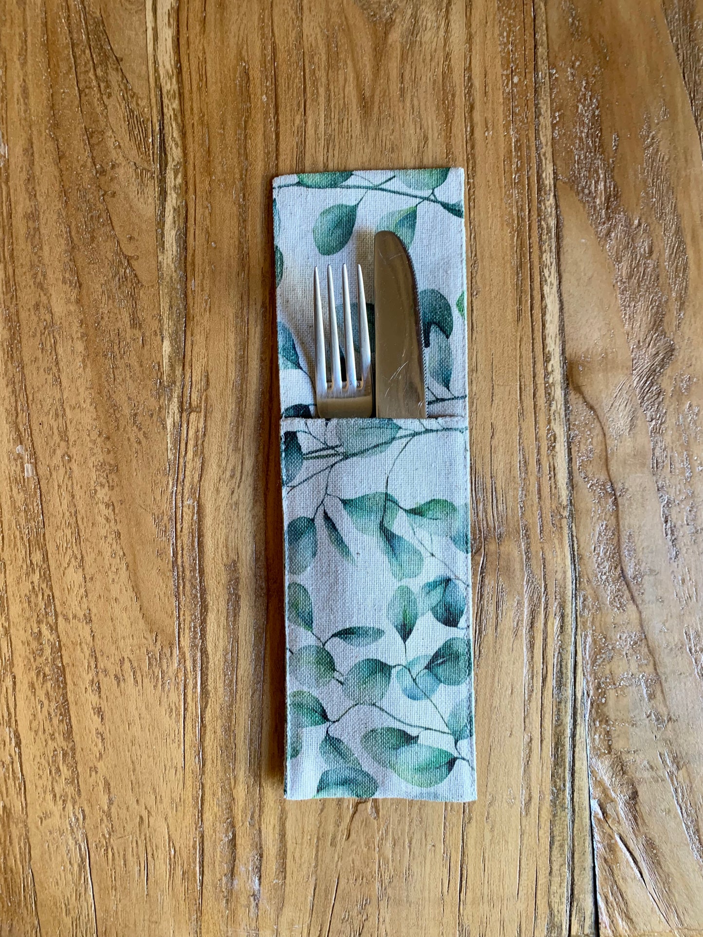Cutlery Holder, Recycled Cotton, Printed | Verde
