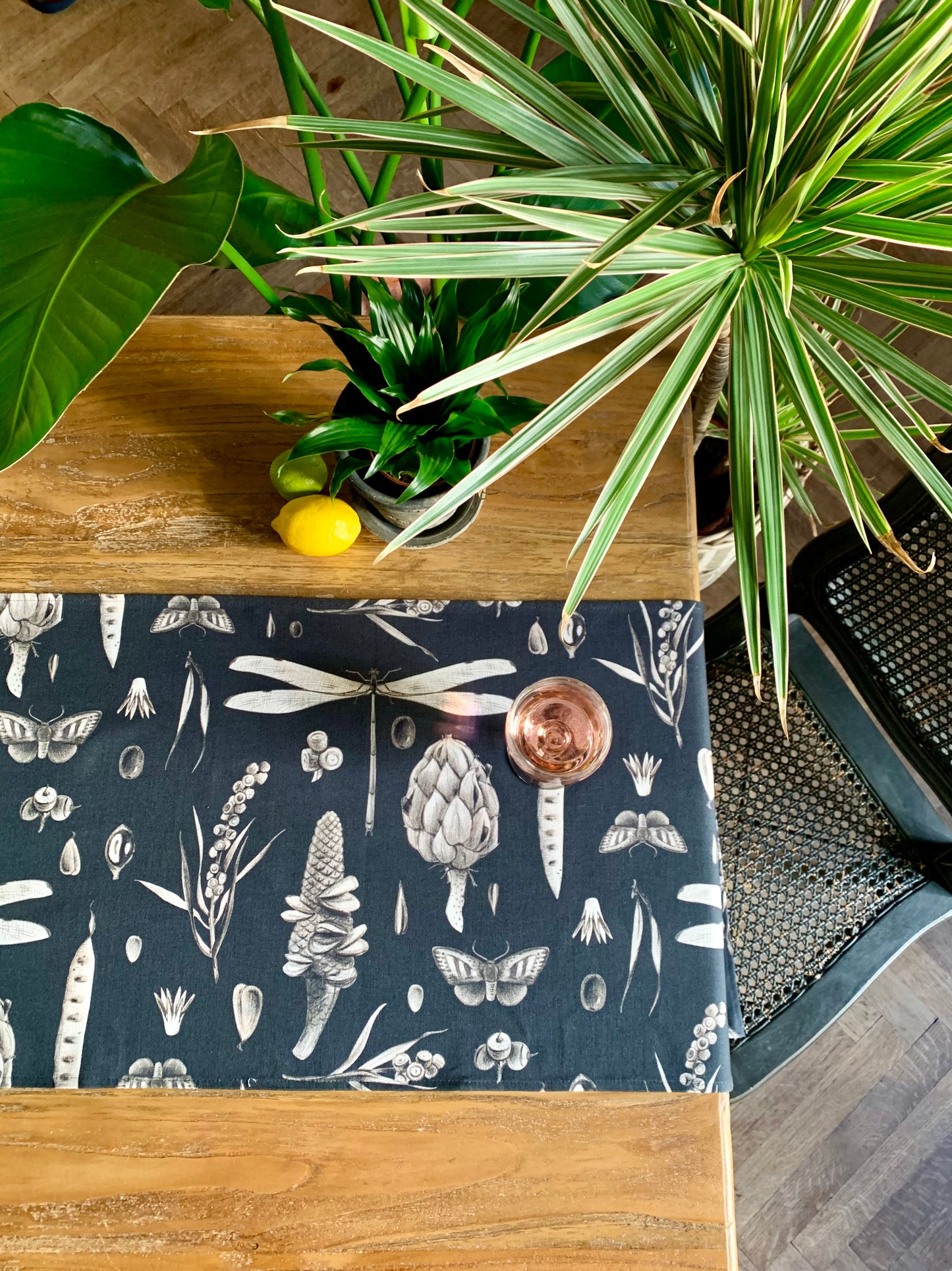 Table Runner, 100% Cotton, Printed | Seeds Carbon