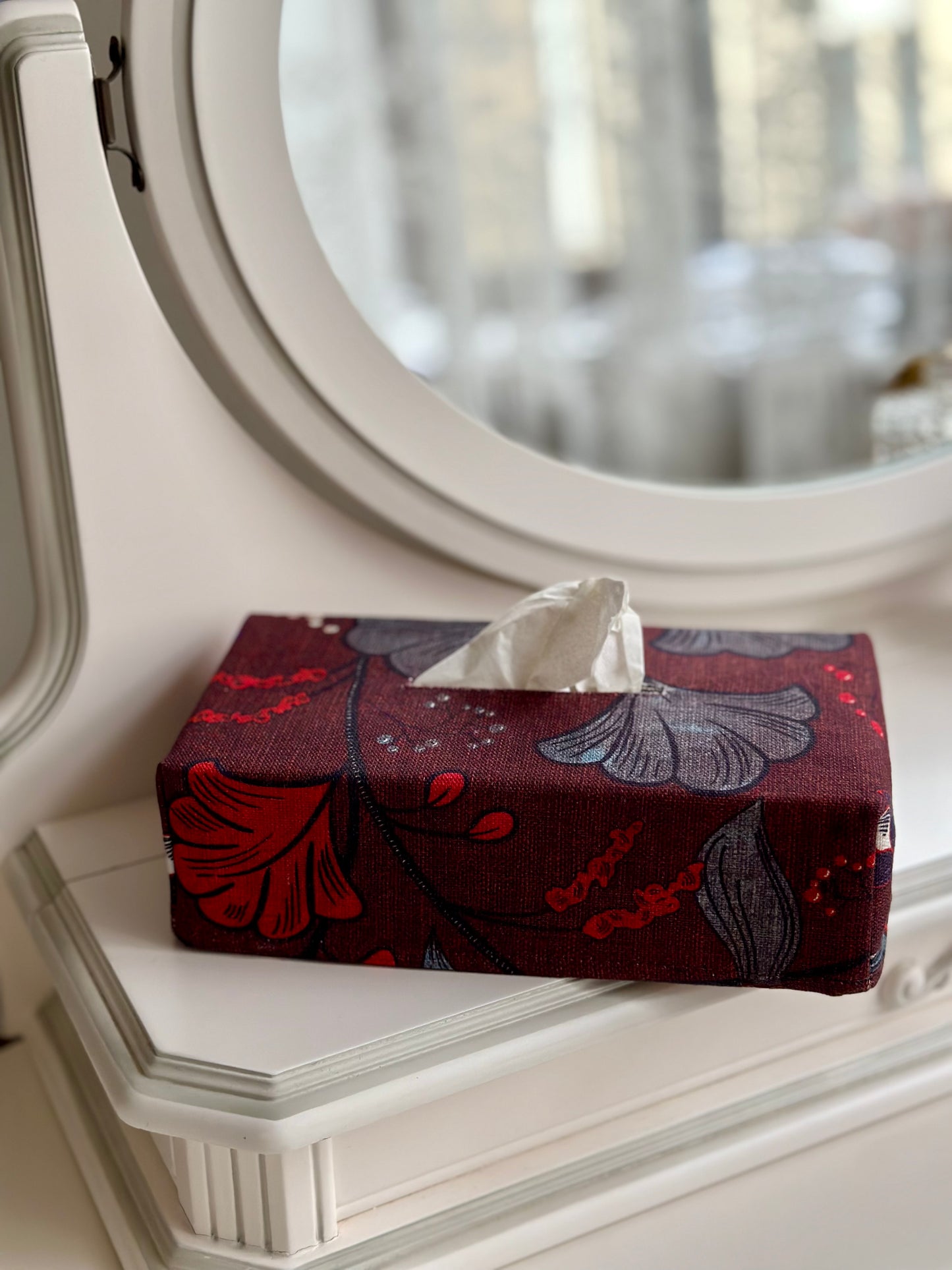 Tissue Box Cover | Red Drama