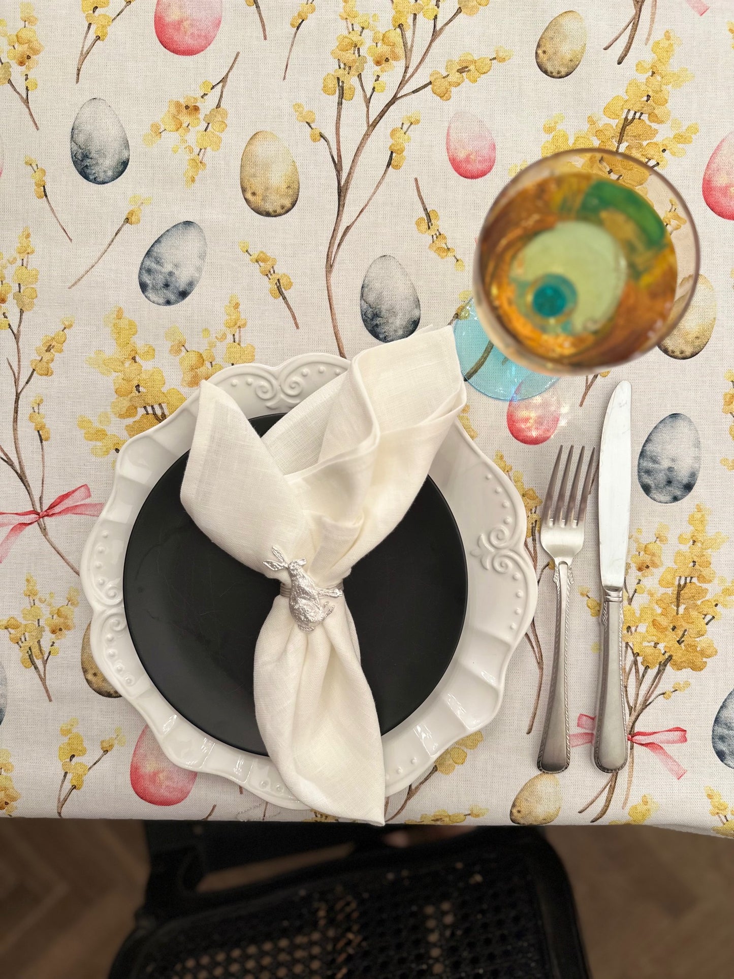 Tablecloth Rectangular, Cotton, Printed | Easter Happy