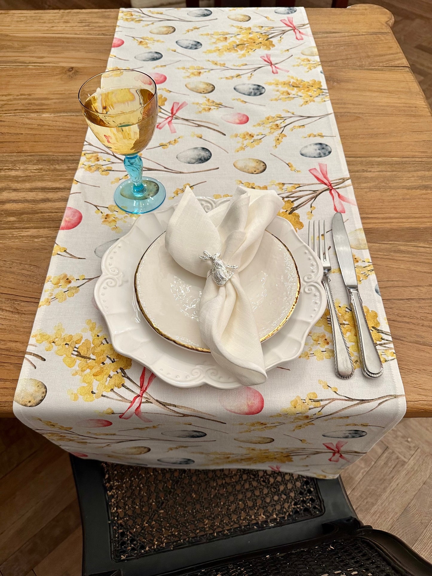 Table Runner, 100% Cotton, Printed | Easter Happy