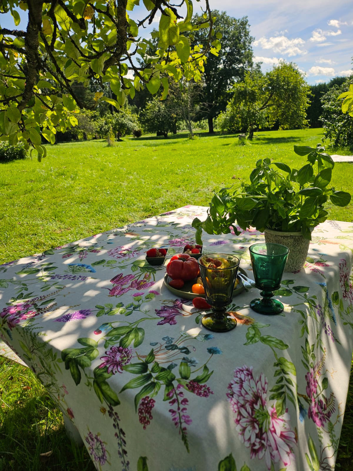 Rectangular Tablecloth, Poly-cotton Mix, Printed | Botanico