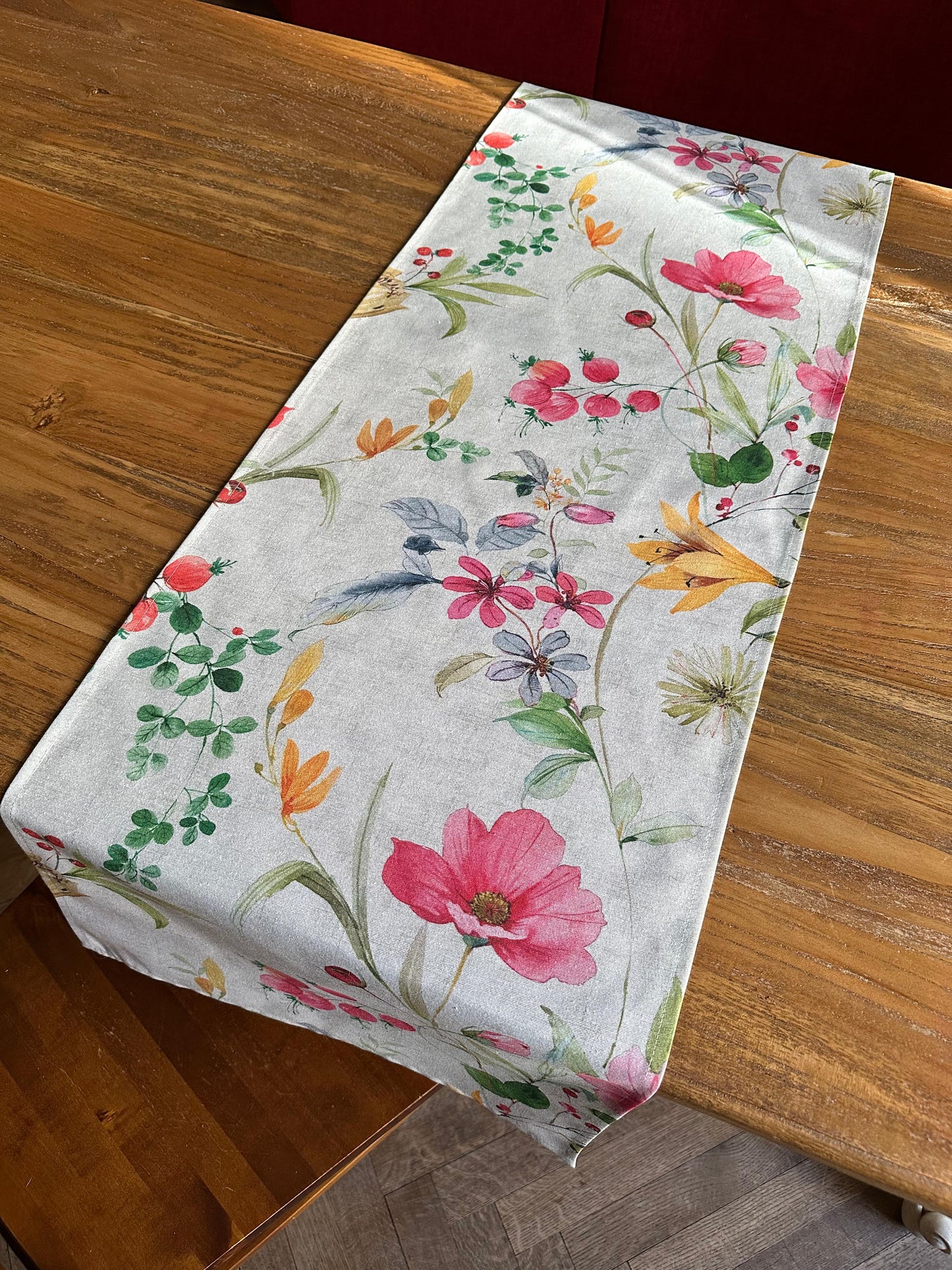 Table Runner, Poly-cotton Mix, Printed | Color in Bloom