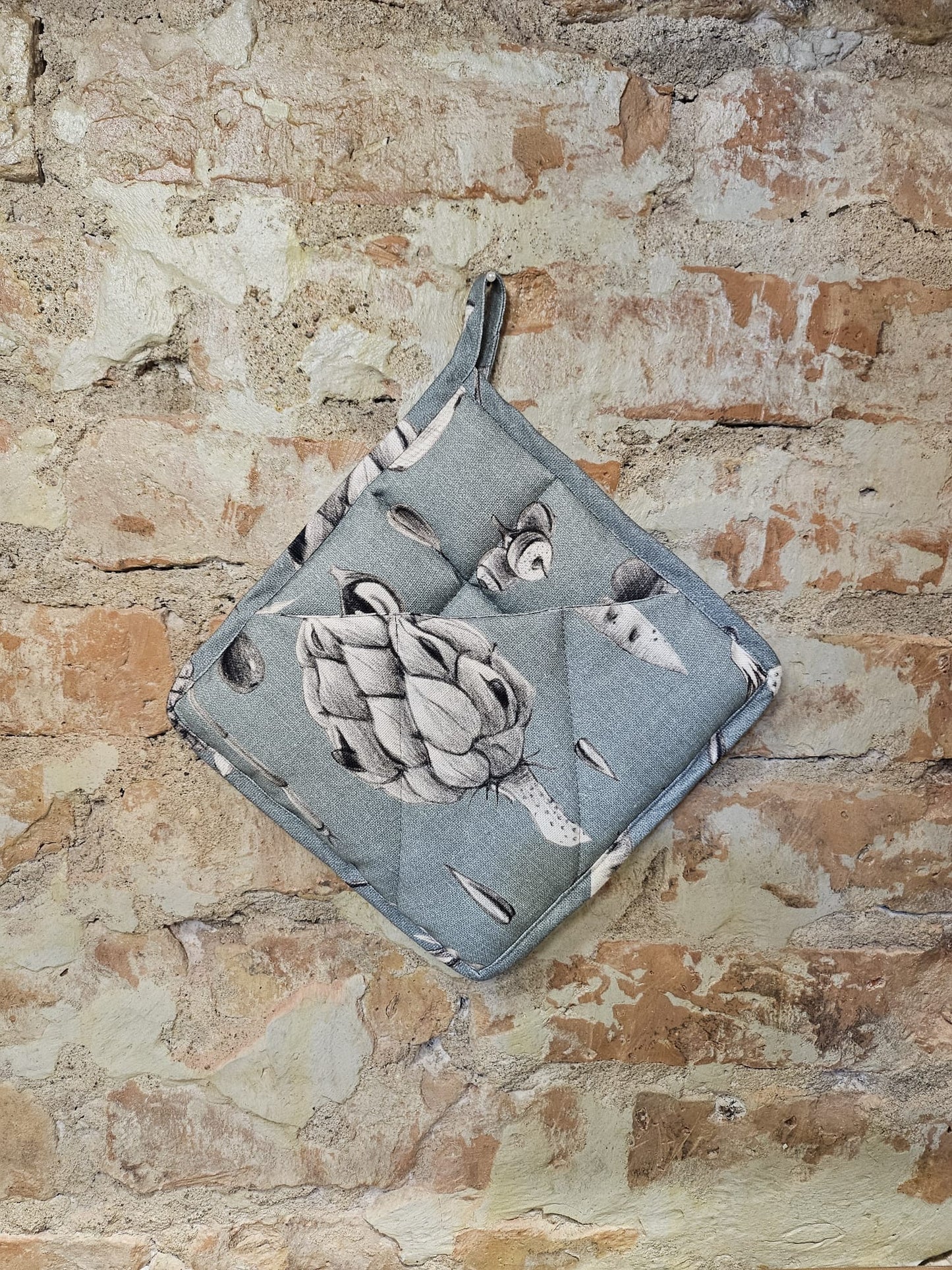 Handcrafted Pot Holder with Pocket | Seeds Aqua