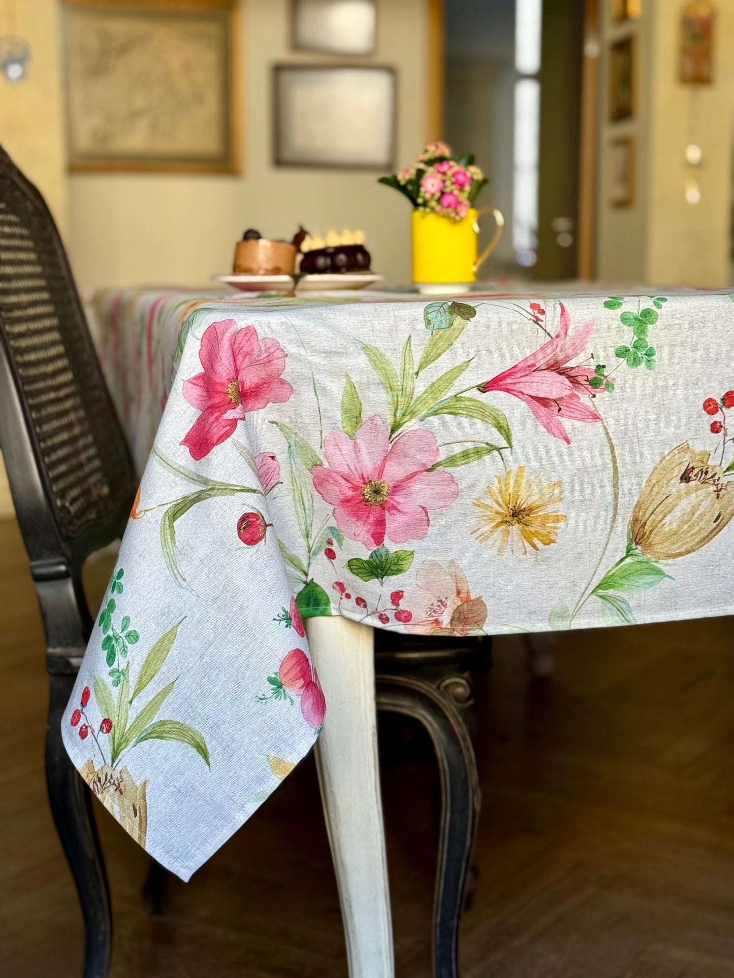 Rectangular Tablecloth, Poly-cotton Mix, Printed | Color In Bloom