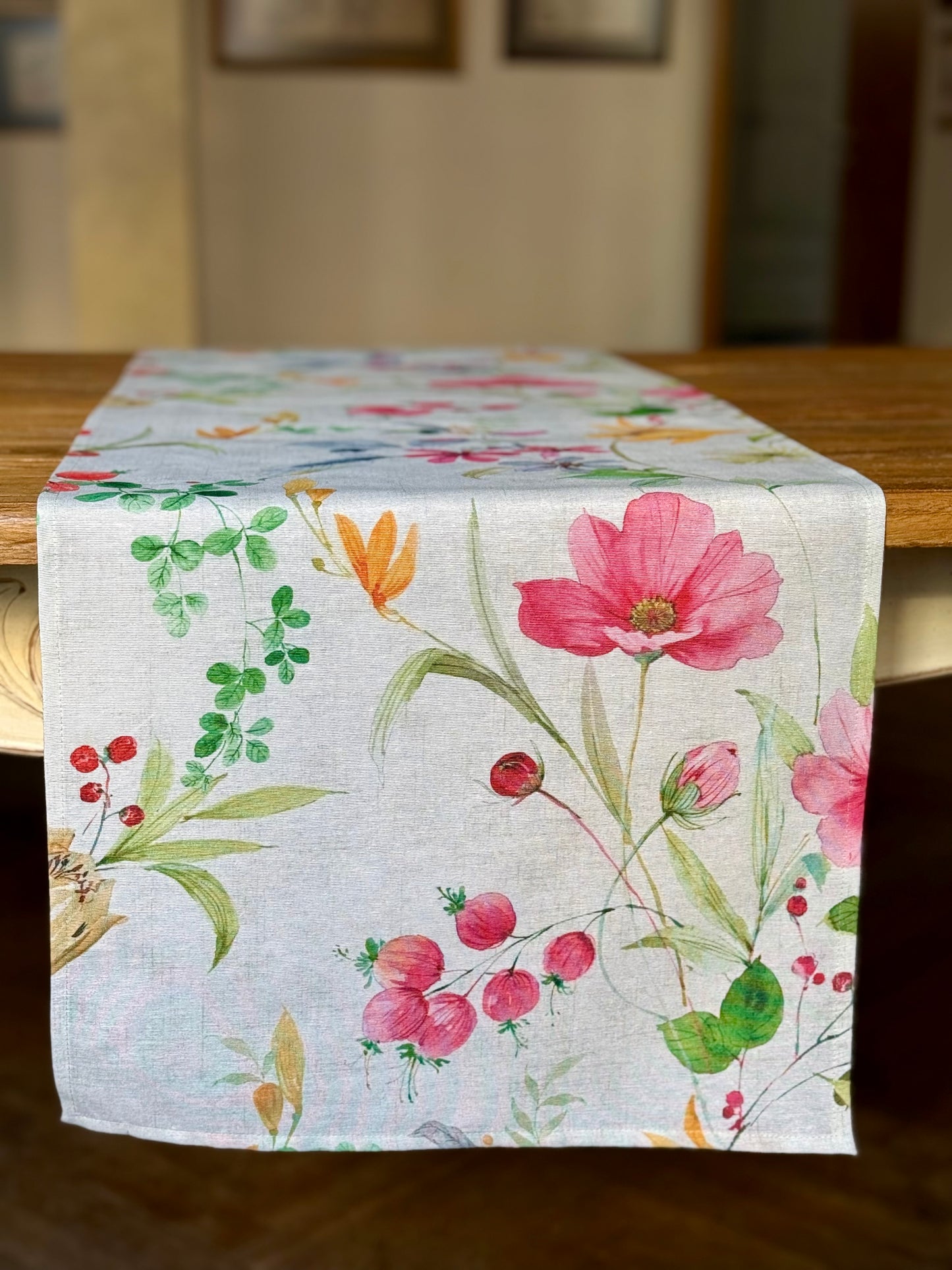 Table Runner, Poly-cotton Mix, Printed | Color in Bloom