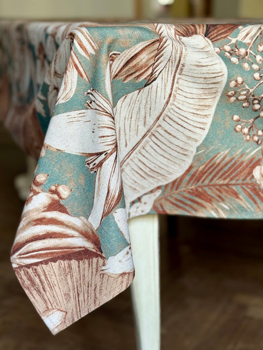 Tablecloth Rectangular, linen-cotton mix | Terra Flora