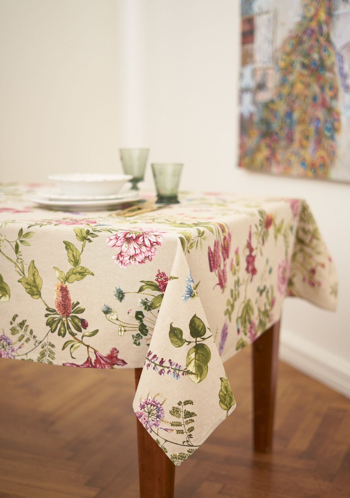 Rectangular Tablecloth, Poly-cotton Mix, Printed | Botanico