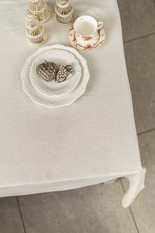 Tablecloth rectangular, poly-cotton blend, printed. | Liso Crudo Oro