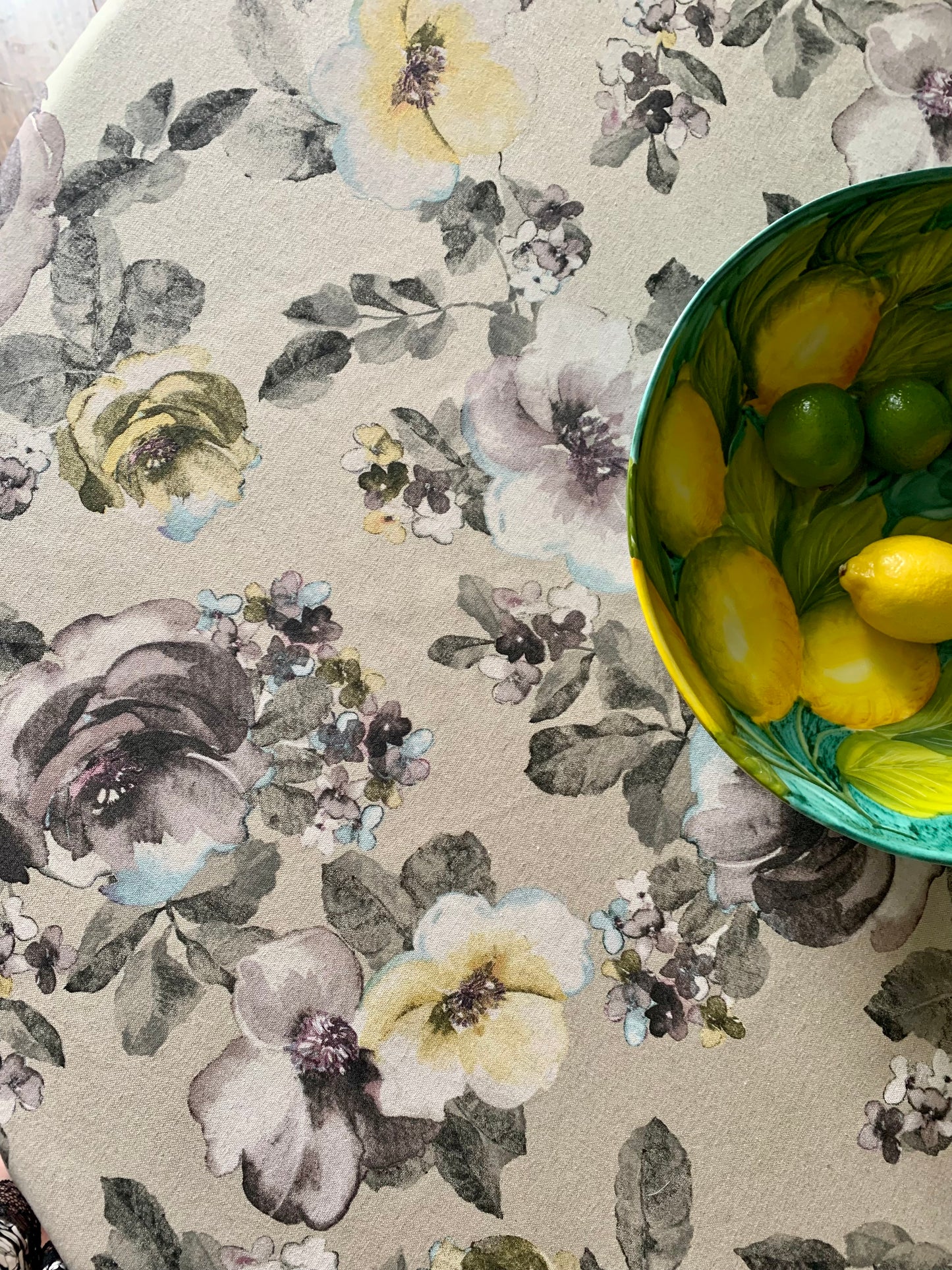 Round Tablecloth, Poly-Cotton Mix, Printed | Akane